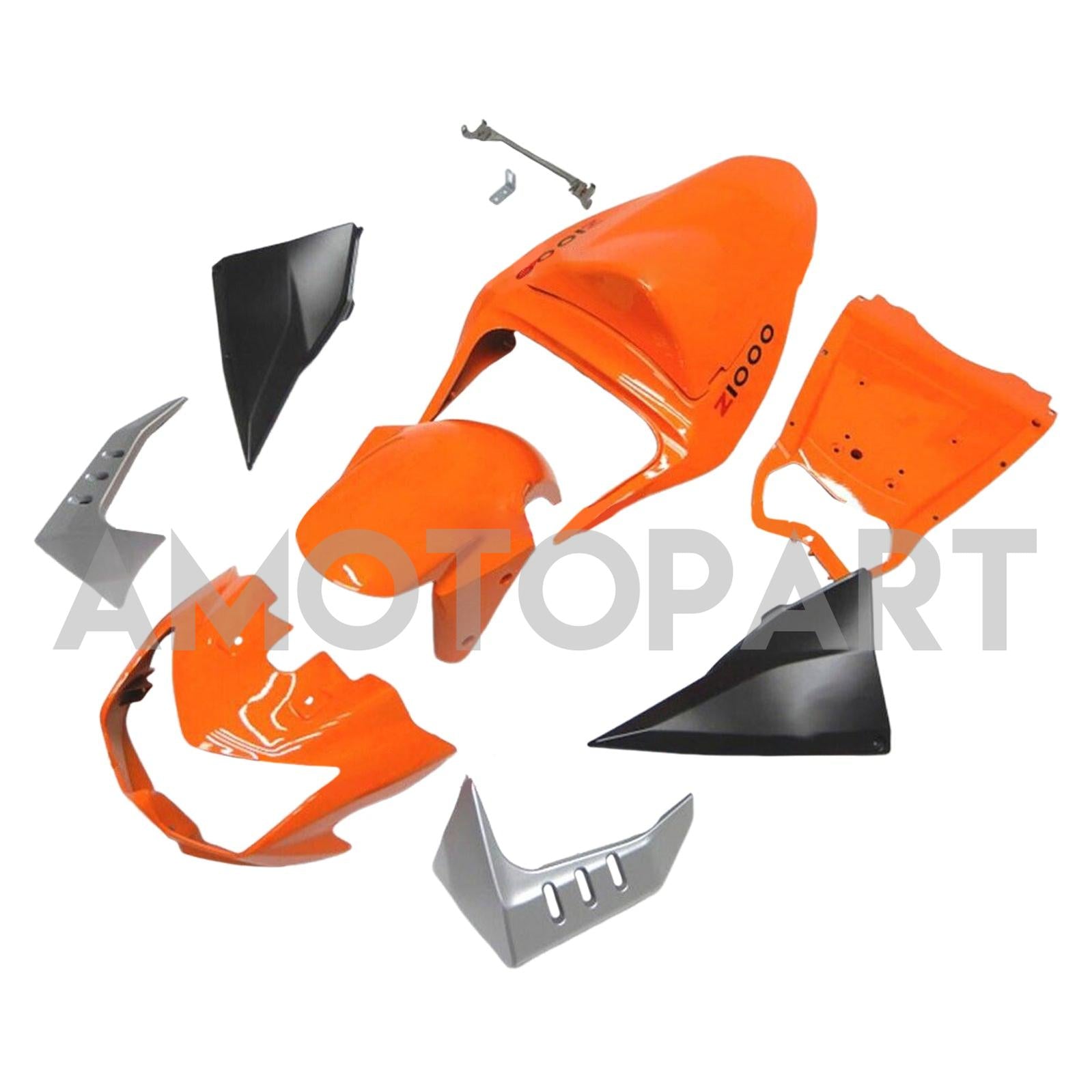 Amotopart 2003-2006 Kawasaki Z1000 Orange Fairing Kit