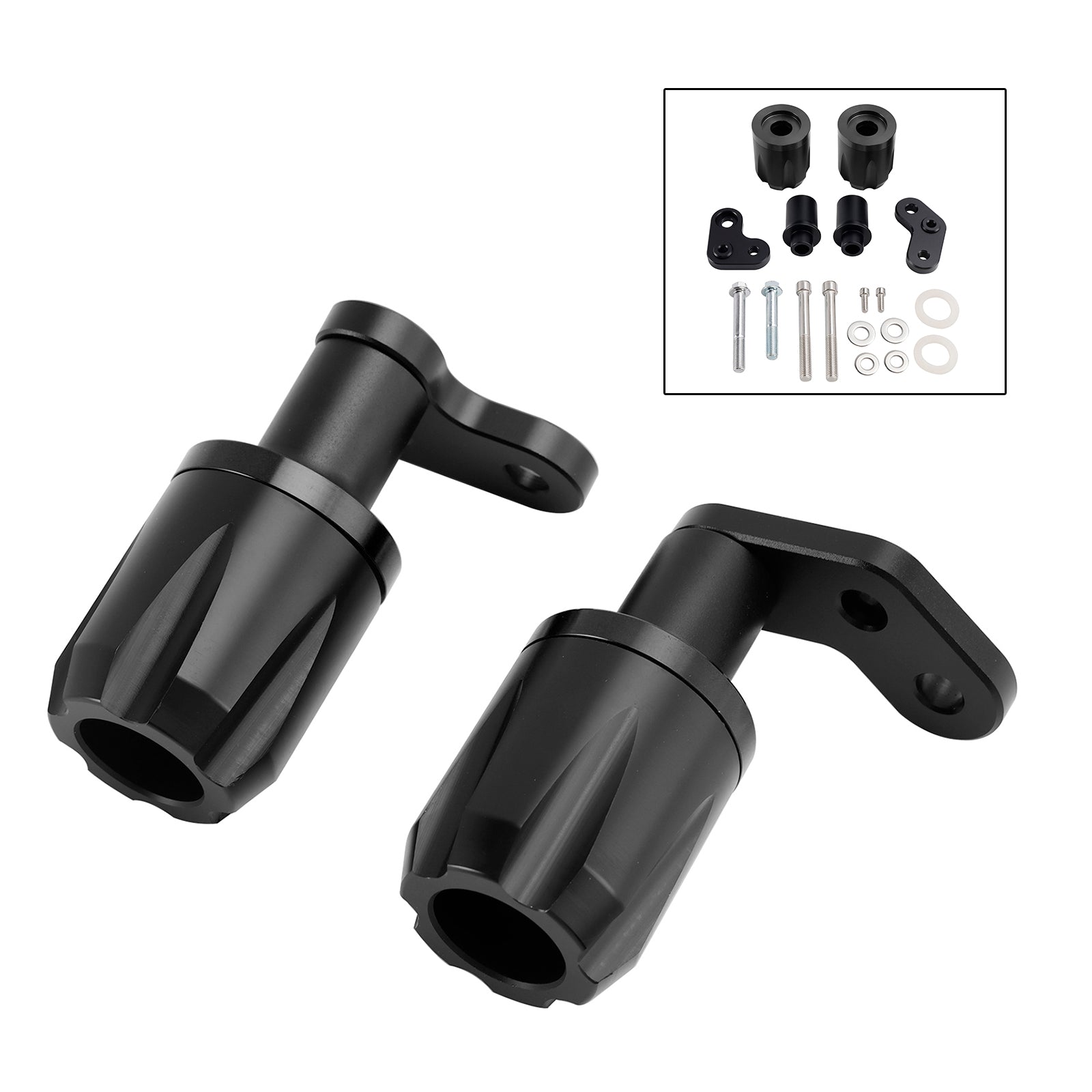 2024-2025 KAWASAKI ZX-6R ZX 6R CNC ANTI-CRASH FRAME SLIDERS Beschermer zwart