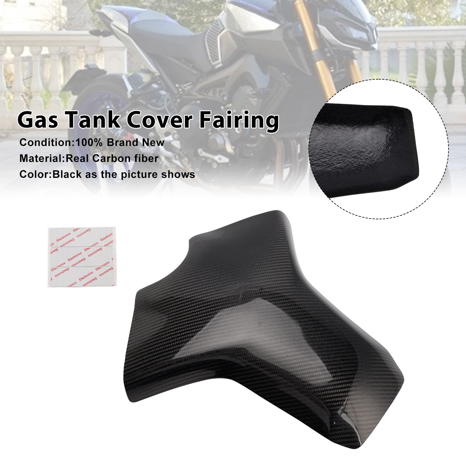 Yamaha MT-09 FZ09 2014-2020 Real Carbon Fiber Tank Cover Fairing
