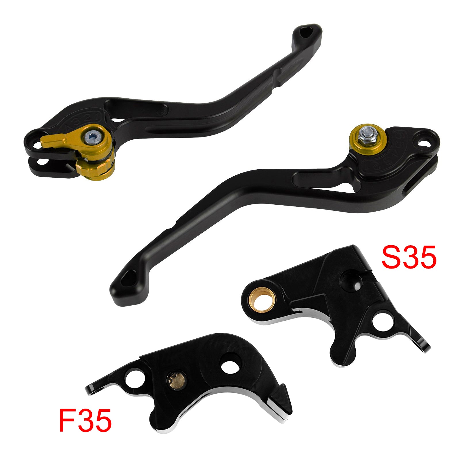05-06 Gold Suzuki GSXR600 06-10 GSXR1000 NOVA alavanca de freio de embreagem curta