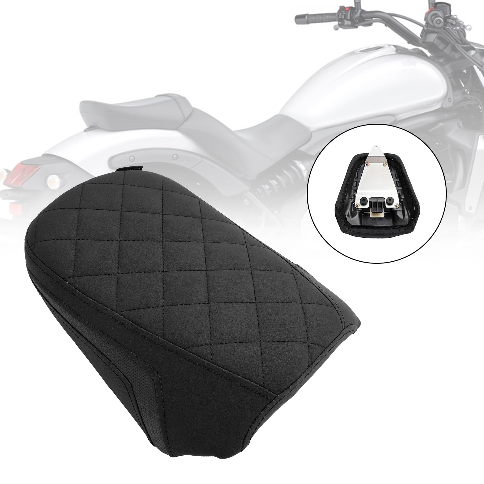 Kawasaki Vulcan S EN VN 650 15-23 Baksätet Passagerarkudde platt grön svart