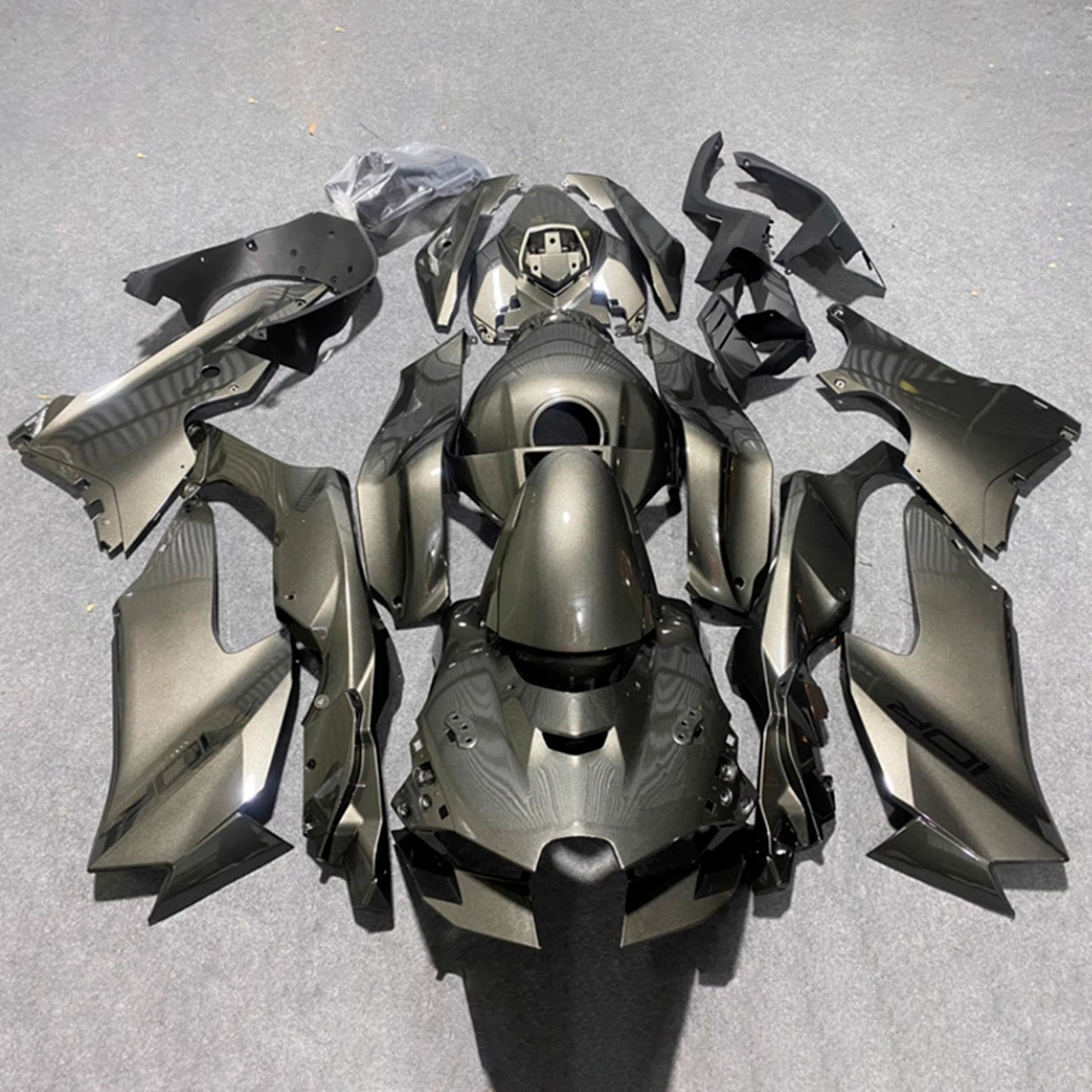 Amotopart 2021-2025 Kawasaki ZX-10R/ZX-10RR Dark Grey Fairing Kit