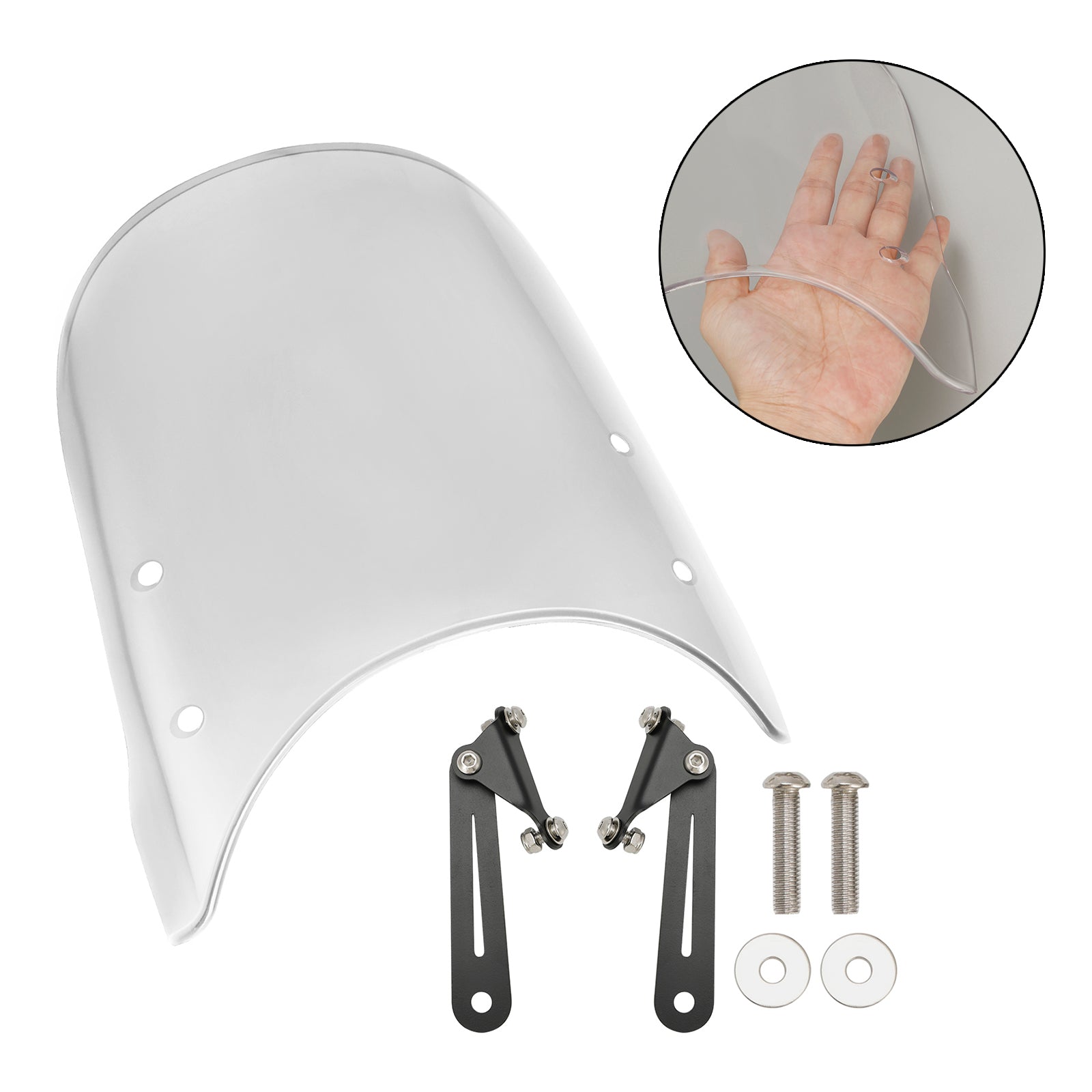 Moto Guzzi 16-23 V7 Classic & 18-23 V9 Clear Bobber Windshield vindruta