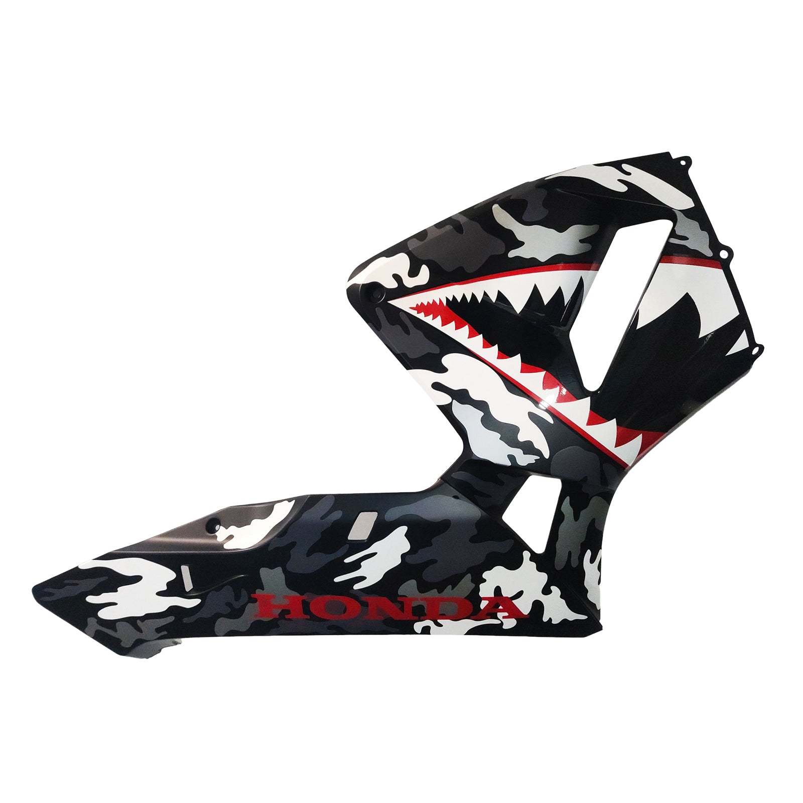 Amotopart 2003-2004 Honda CBR600RR Black White Shark Fairing Kit