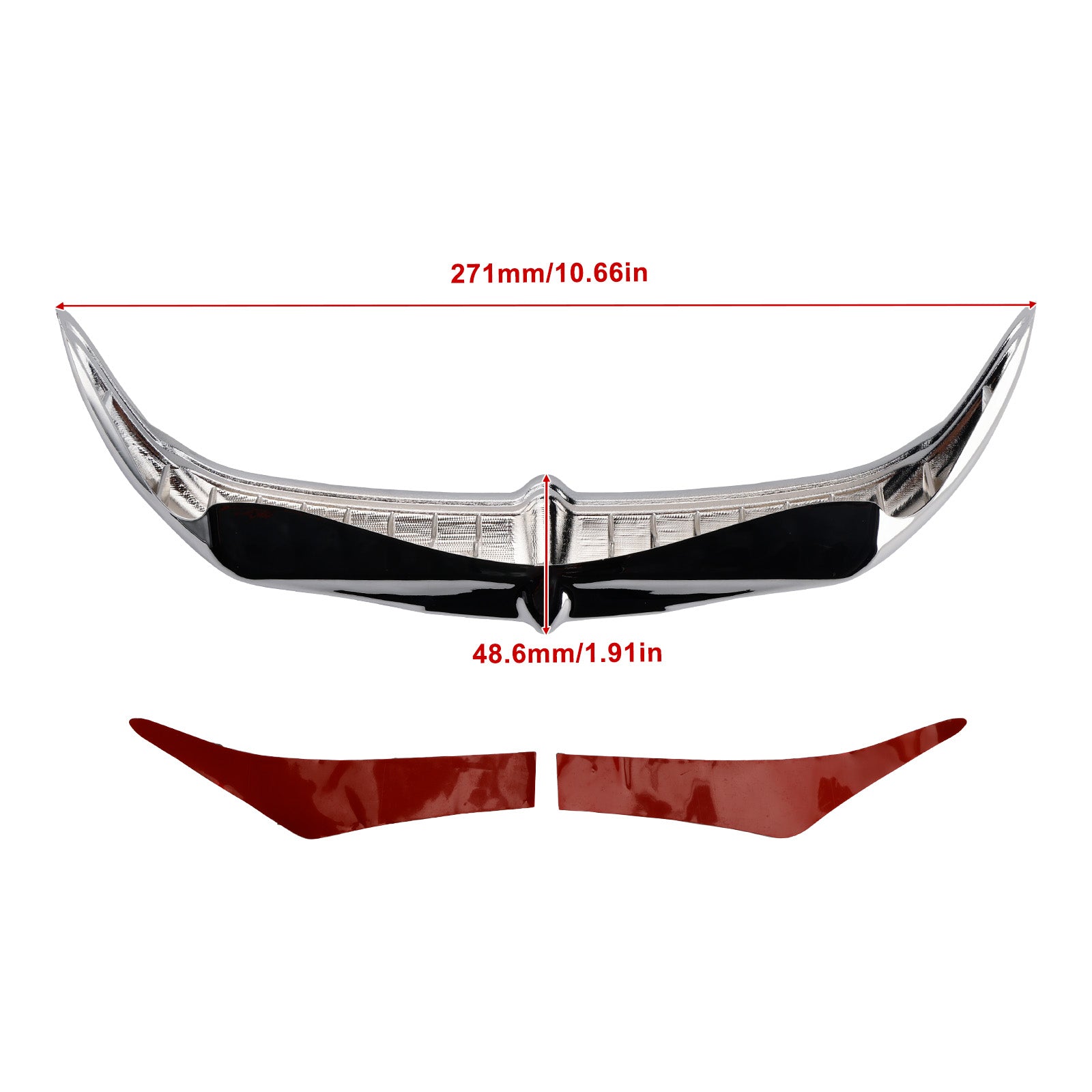 96-13 Electra Street Glides Trikes Bat Brow Batwing Fairing Accent Trim