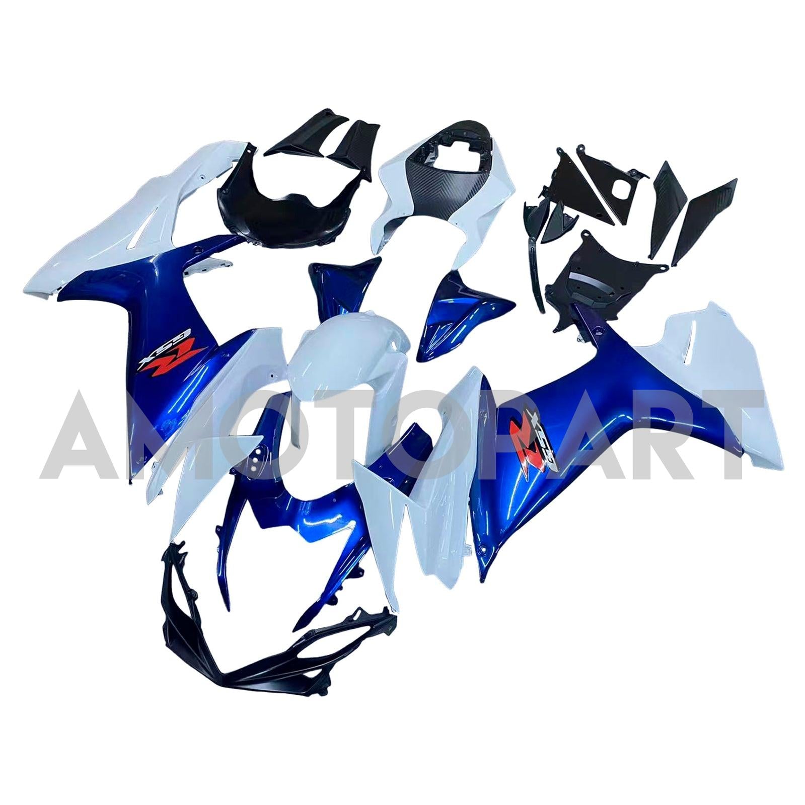 Amotopart 2011-2025 Suzuki GSXR 600/750 White Blue Fairing Kit