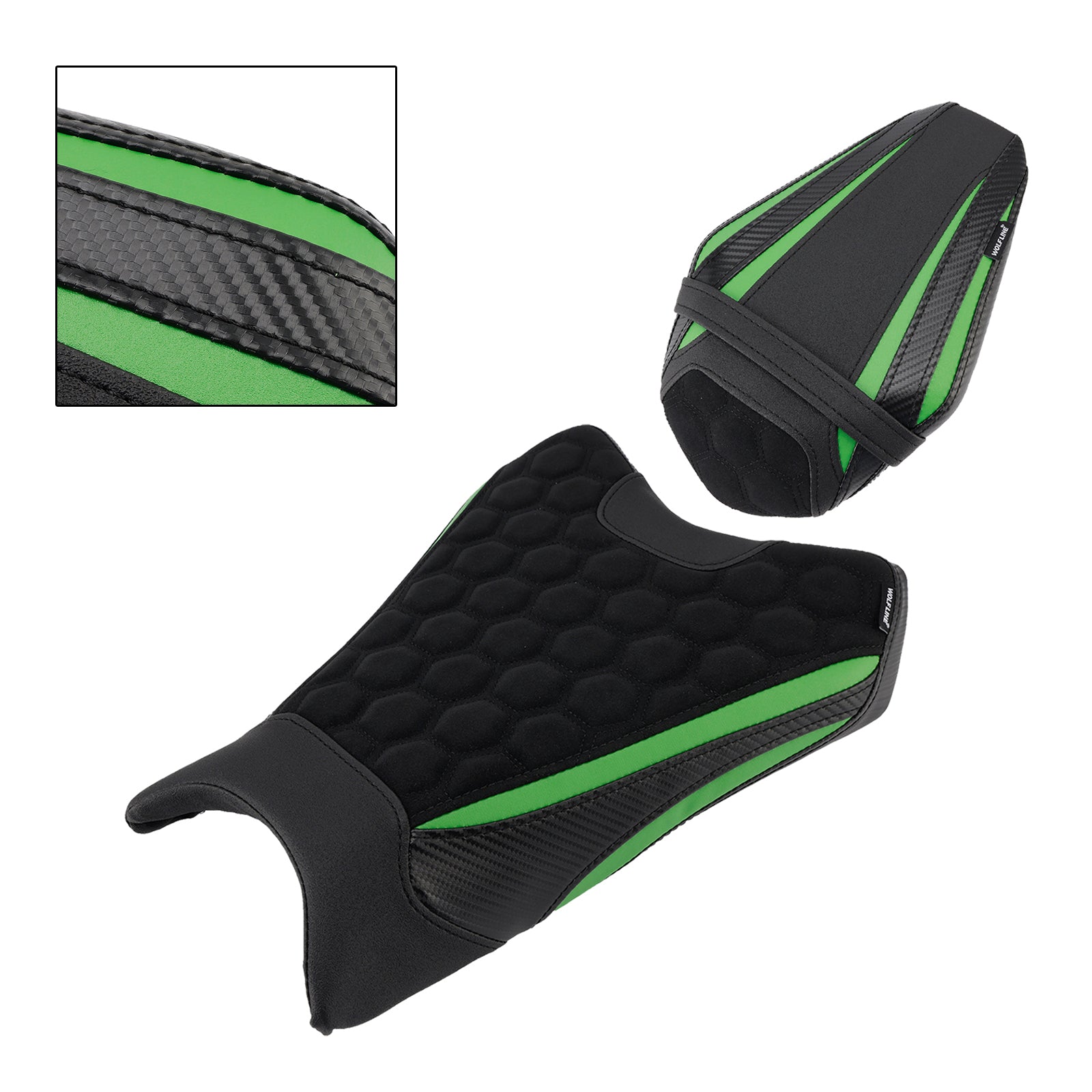 19–25 Kawasaki Zx-6R Zx 6R unten vorne mit Fahrersitz hinten, Grün