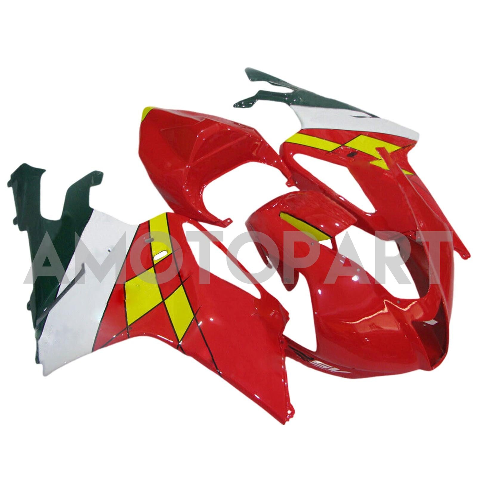 Amotopart 2003-2006 Aprilia RSV1000 Red&Green Fairing Kit