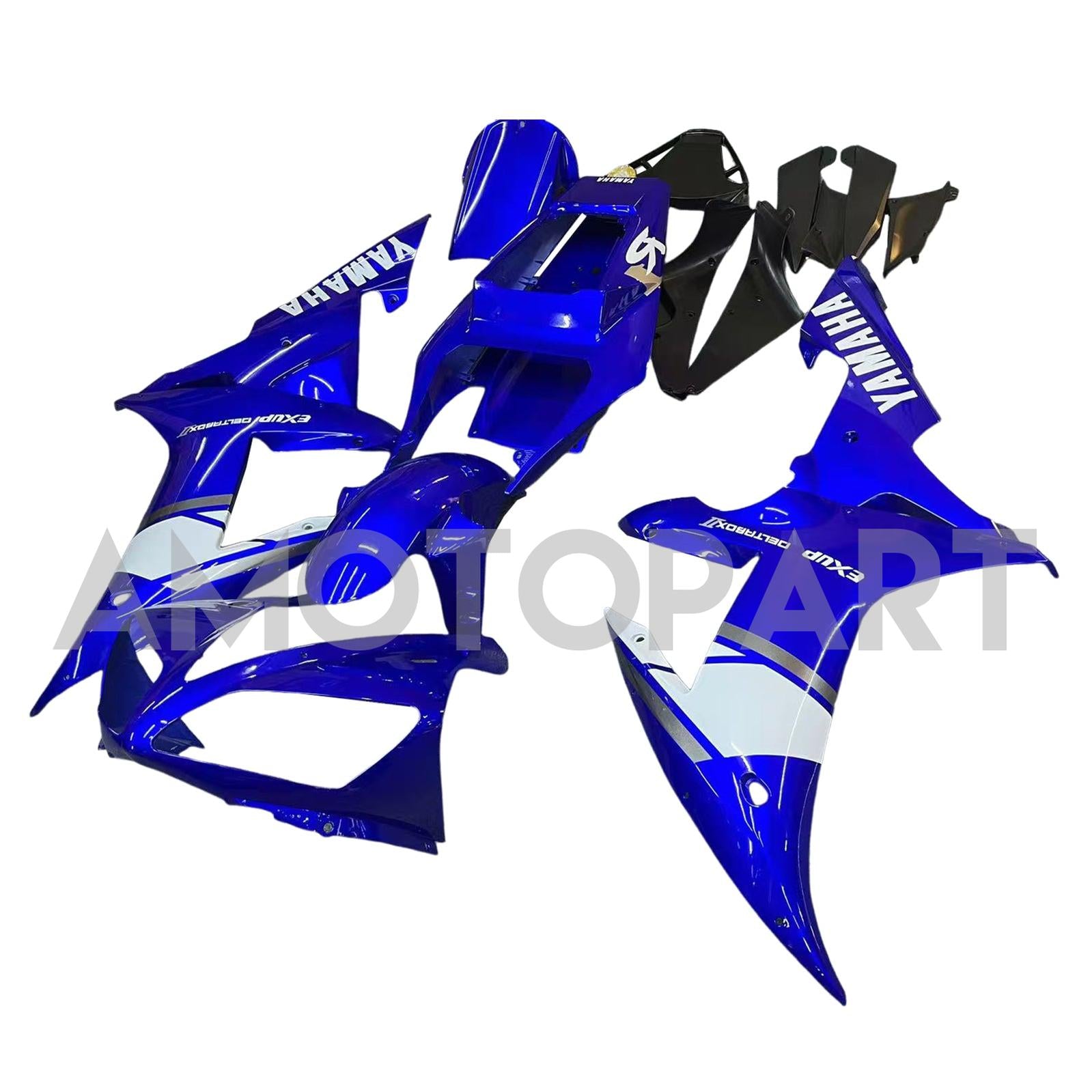 Amotopart 2002-2003 Yamaha YZF 1000 R1 Blue White Fairing Kit