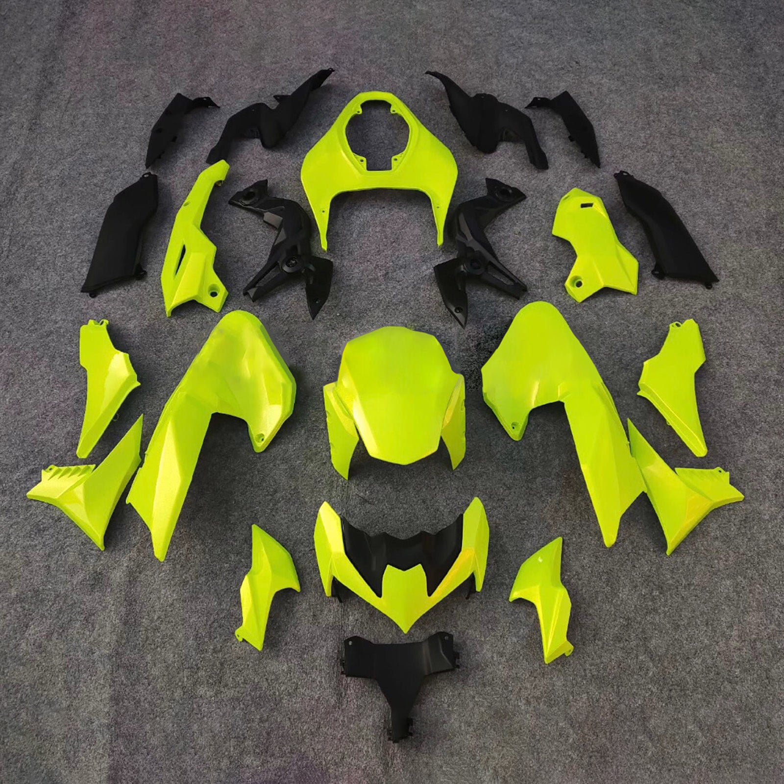 Amotopart 2020-2024 Kawasaki Z900 Yellow Fairing Kit