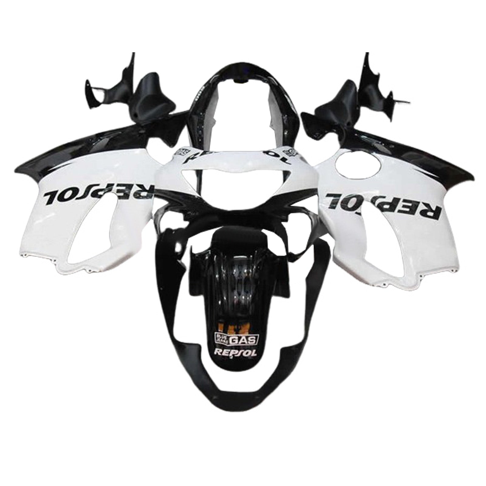 Amotopart 1999-2000 Honda CBR600 F4 Black White Fairing Kit