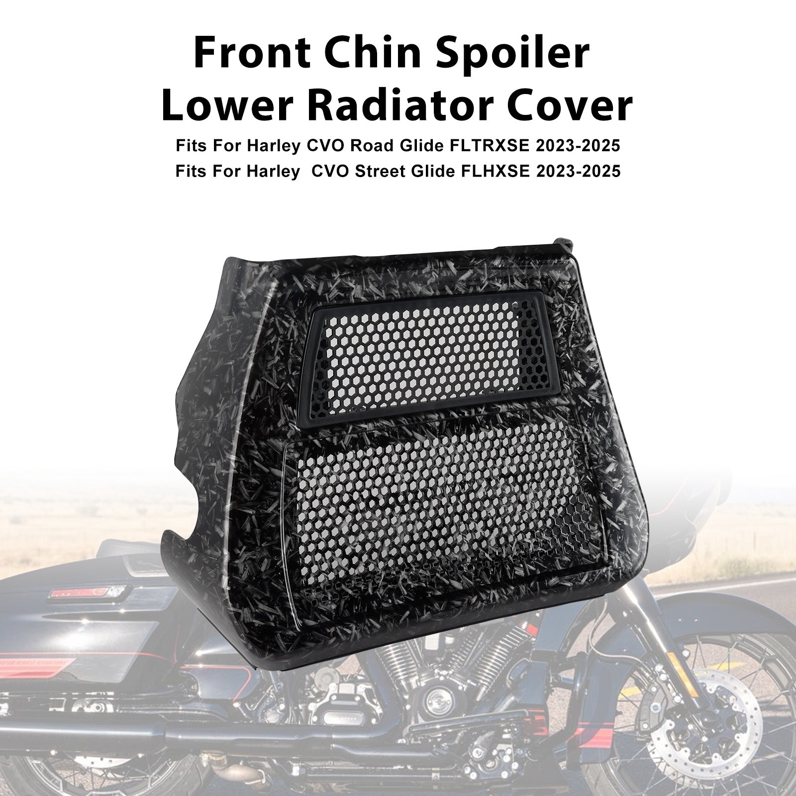 CVO Street Glide FLHXSE 23-25 Lower Chin Spoilers Radiator Guard Cover