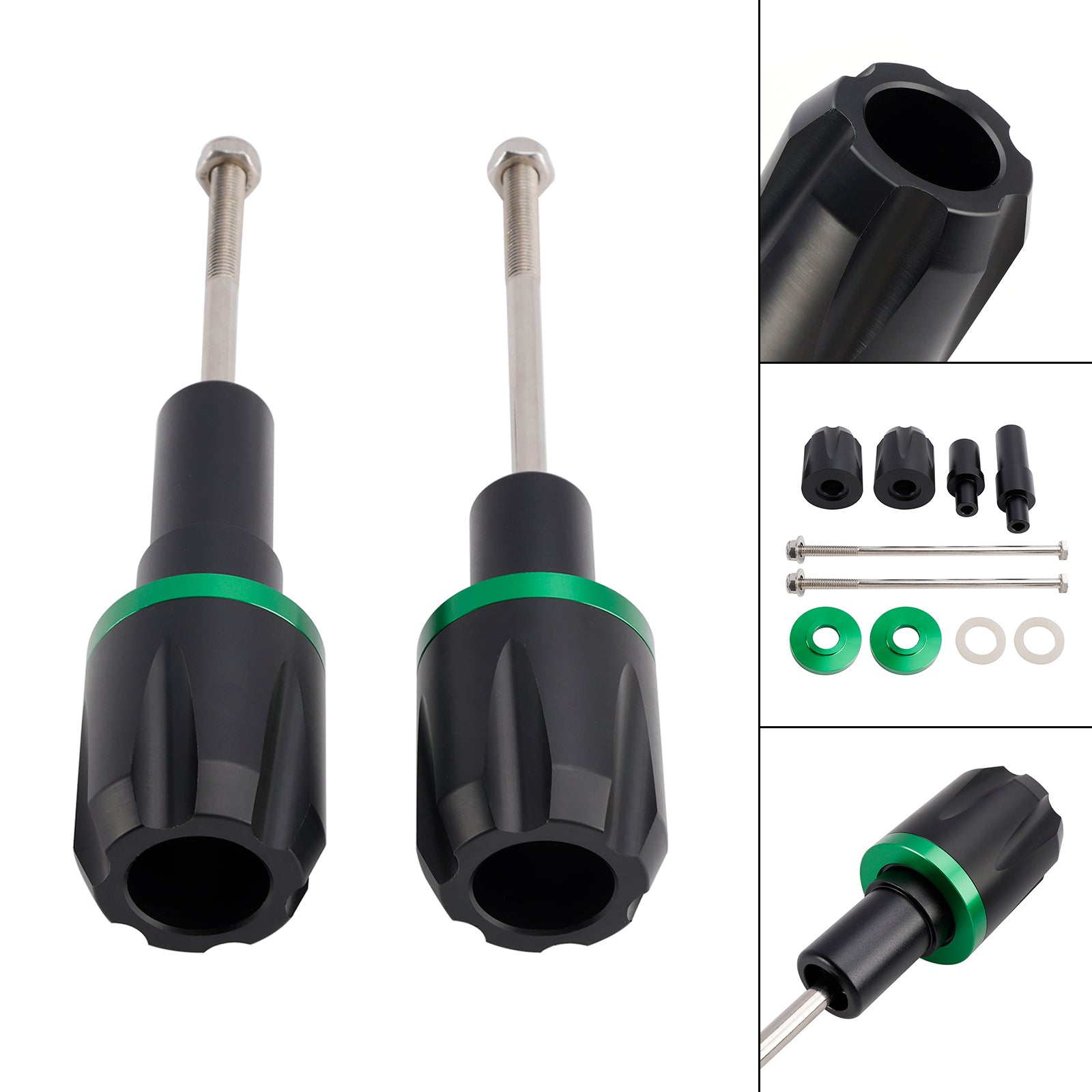 2017-2023 Kawasaki Ninja 650 CNC Anti-Crash Sliders Sliders Protector Green