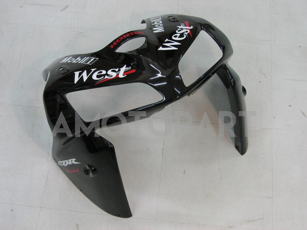 Amotopart 2005-2006 Honda CBR600RR Black & White Style 1 Fairing Kit