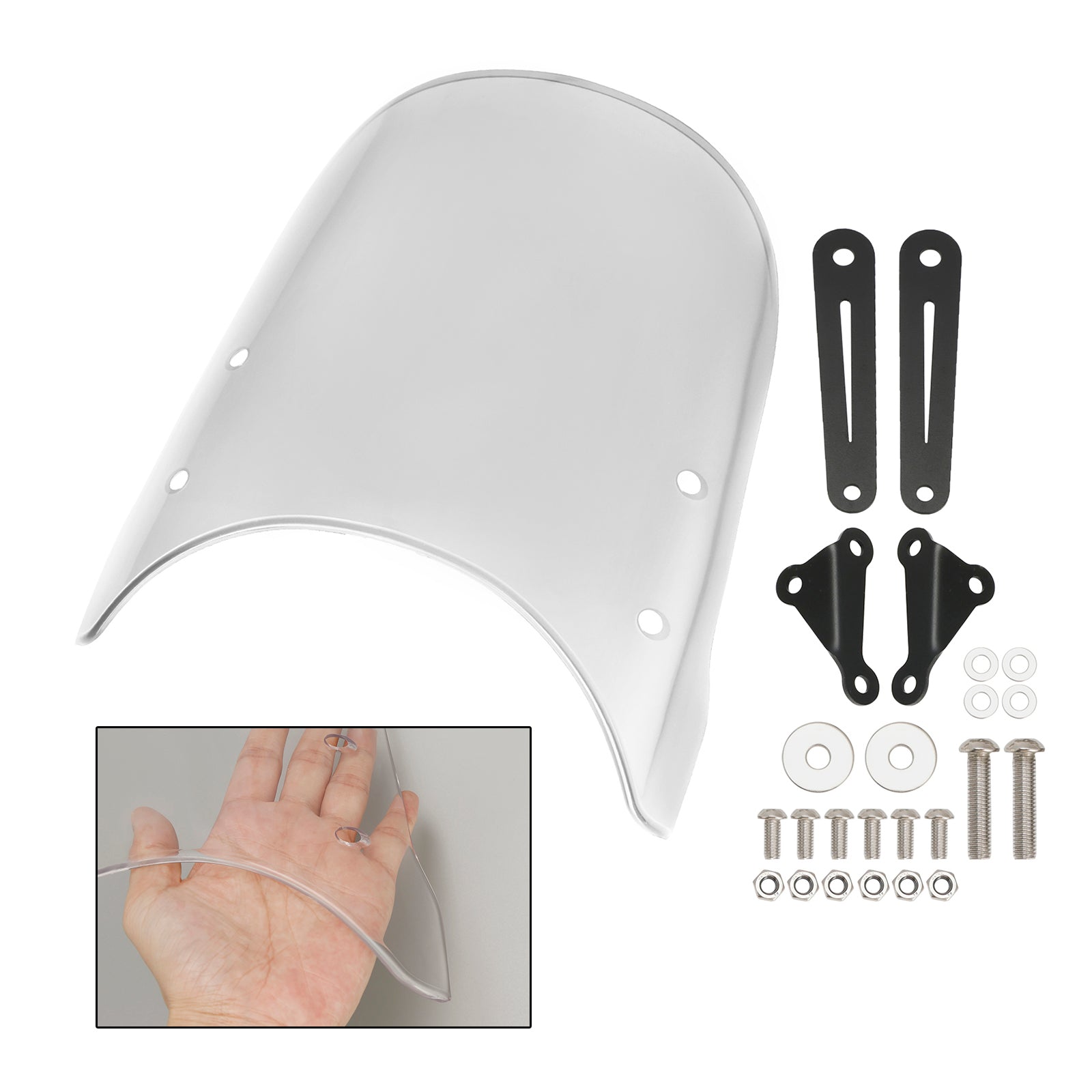 Moto Guzzi 16-23 V7 Classic & 18-23 V9 Clear Bobber Windshield vindruta