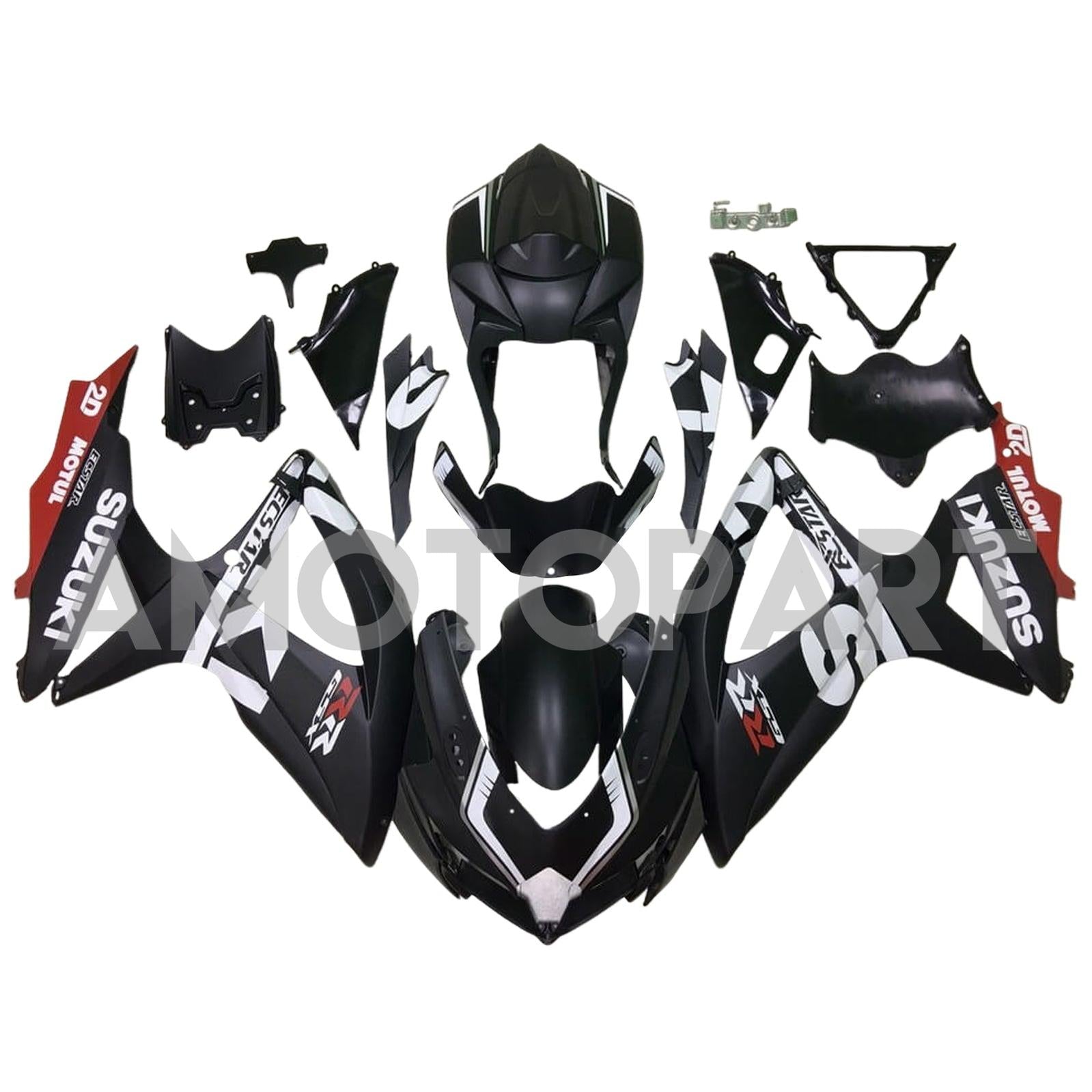Amotopart 2008-2010 K8 GSXR 600/750 Suzuki Black&Red Fairing Kit