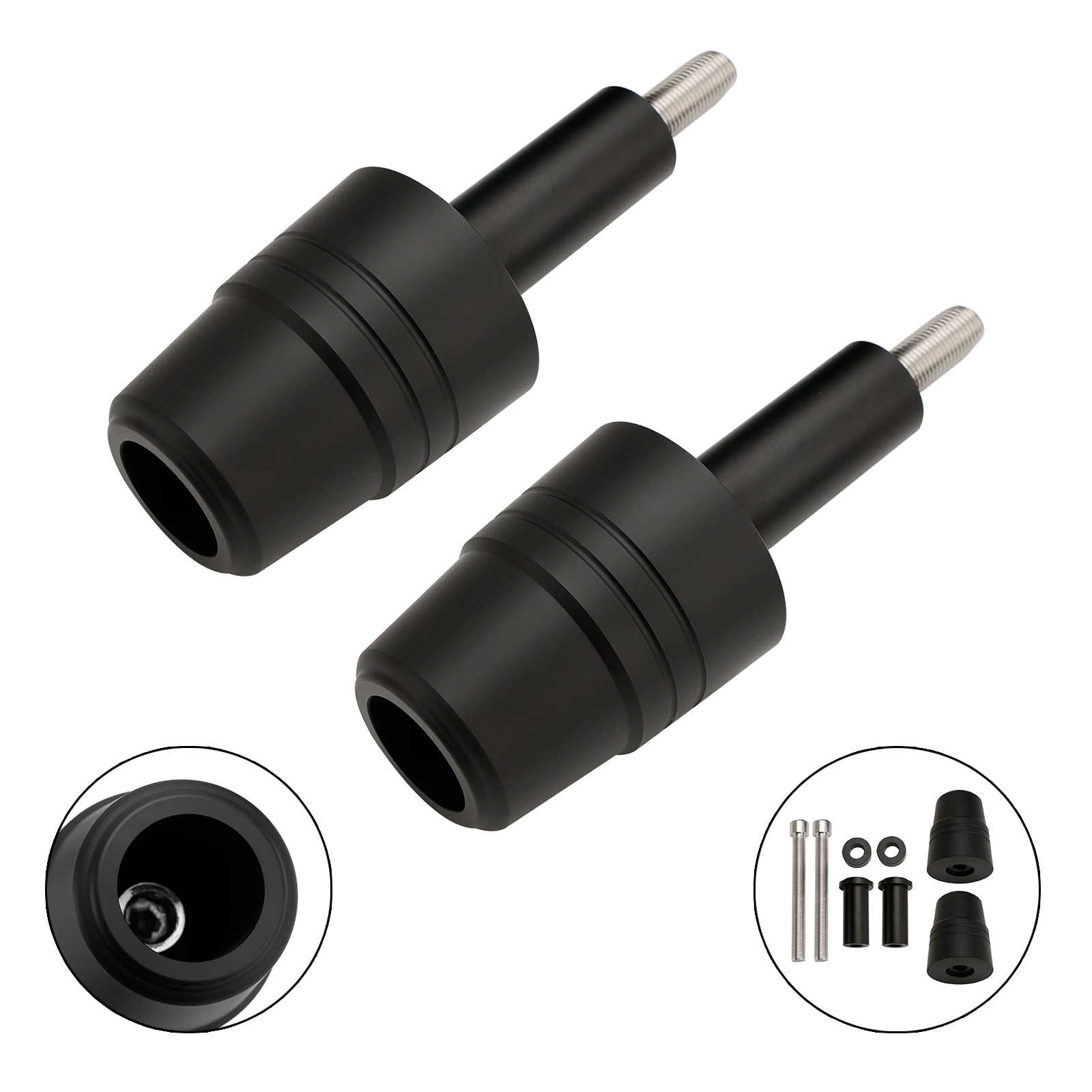 Aluminiumrahmen Crash Slider Schutz Schwarz für Yamaha Mt-07 Fz-07 Tracer 14-23