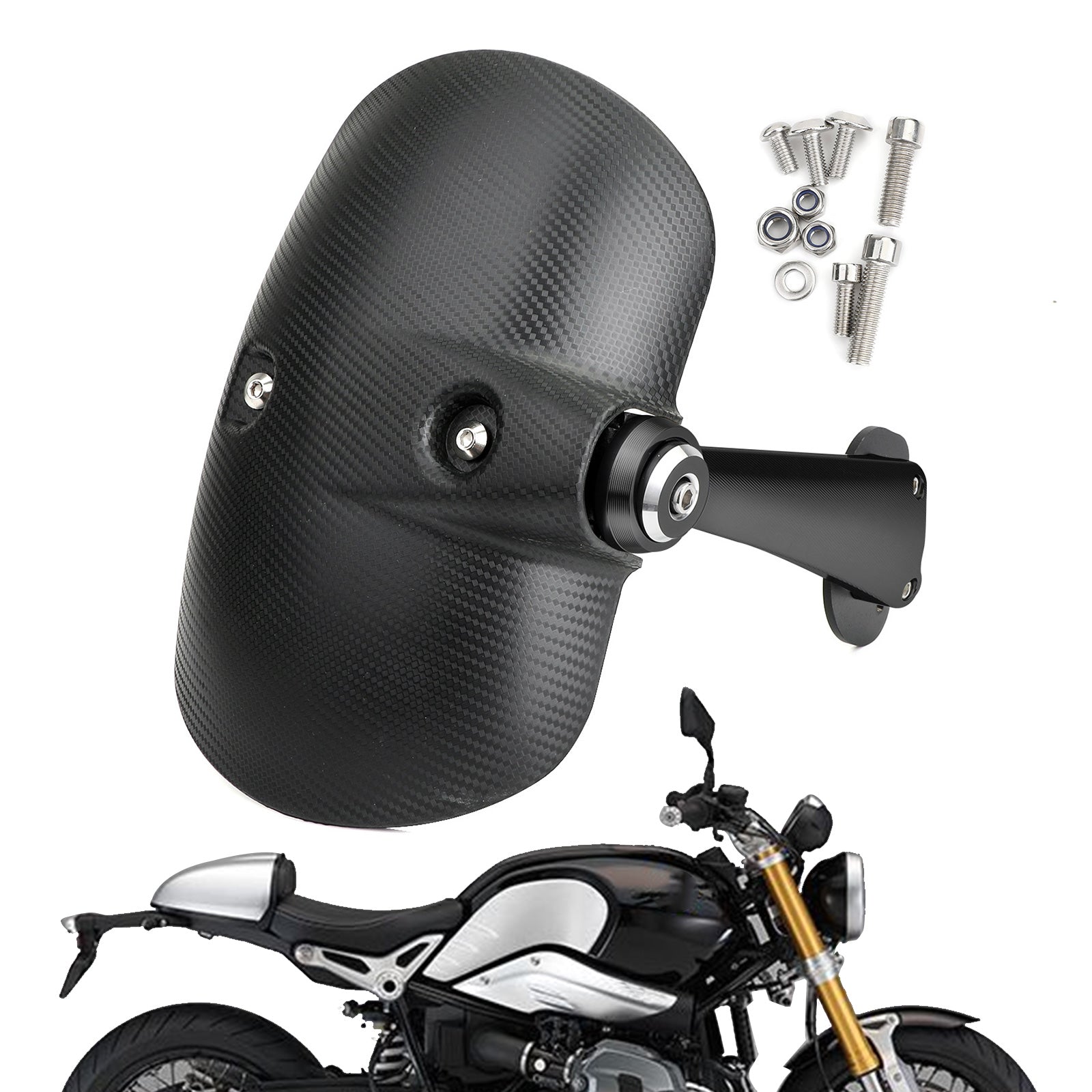 2014-2019 BMW R Nine T Motorrad Heck-Kotflügelreifen Reifen Hugger Fender Schwarz