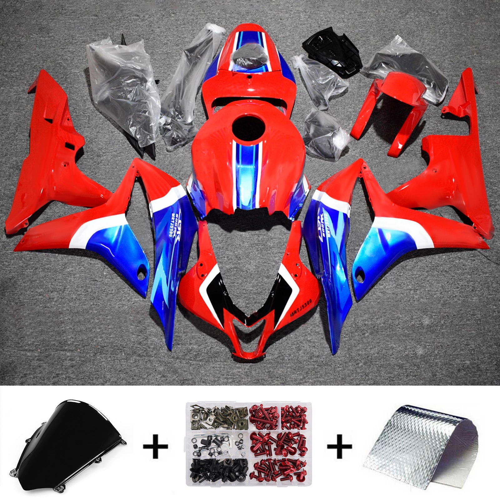 Amotopart 2007-2008 Honda CBR600RR blauw rood wit kuipset