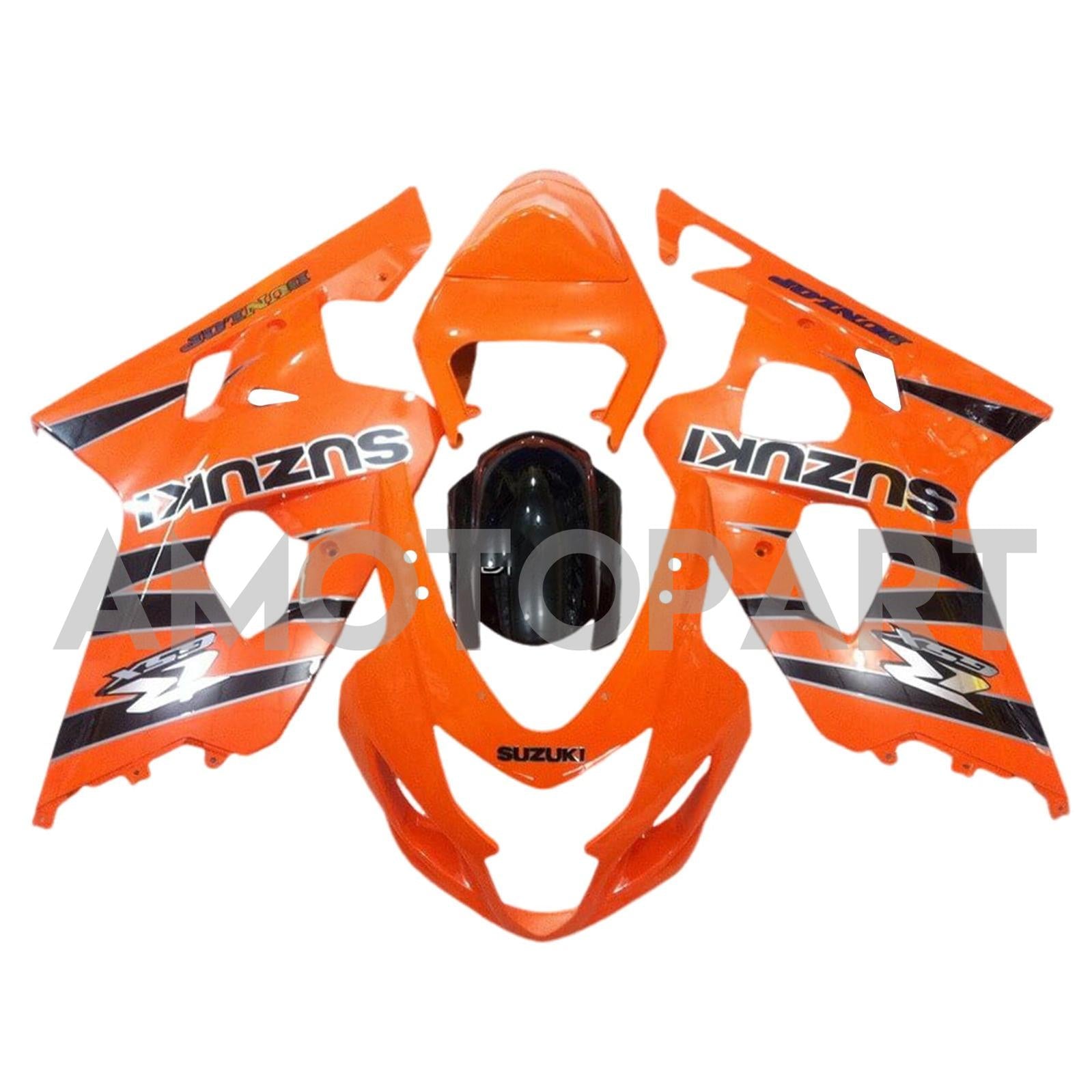 Amotopart 2004-2005 K4 GSXR 600/750 Suzuki Kit carena arancione e nero