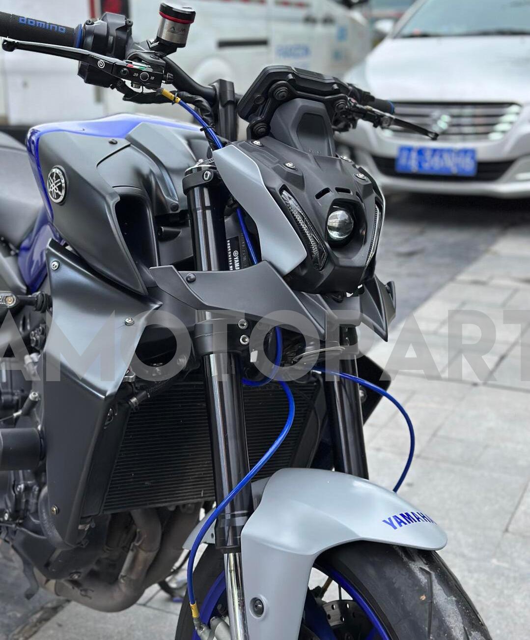 Amotopart 2021-2024 Yamaha MT-09 Blue Black Fairing Kit