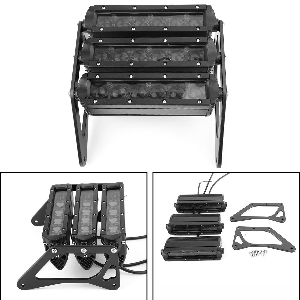 3Row 13-19 Honda Grom 125 MSX SF BK LED Reflektor motocyklowy Białe światło