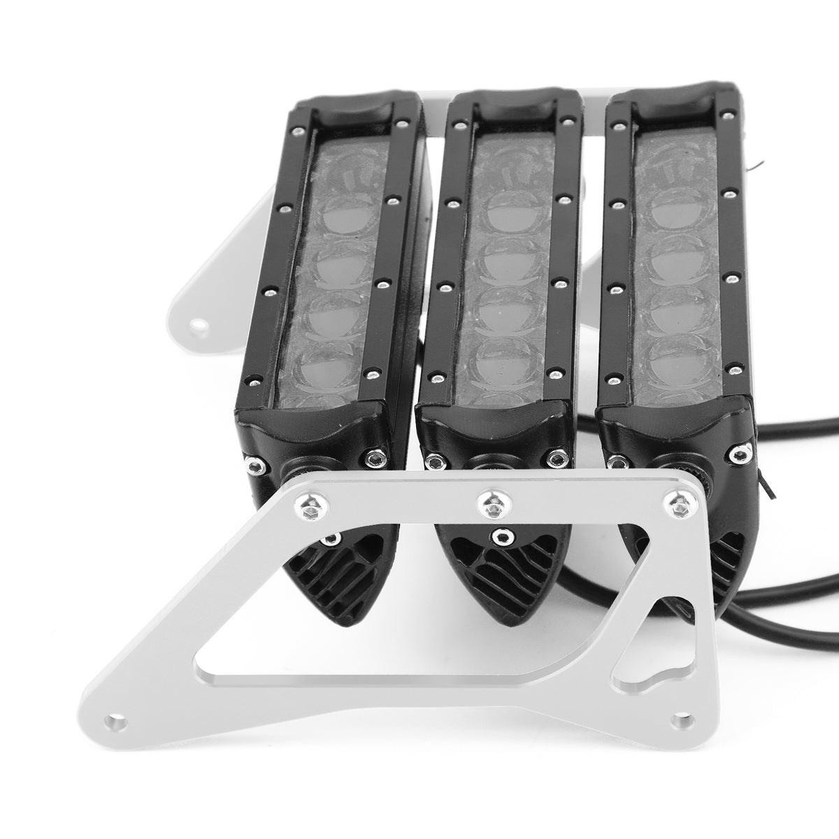 3 Rækker 13-2019 Honda MSX 125 SF Grom Sølv LED Hvid lysstang forlygte
