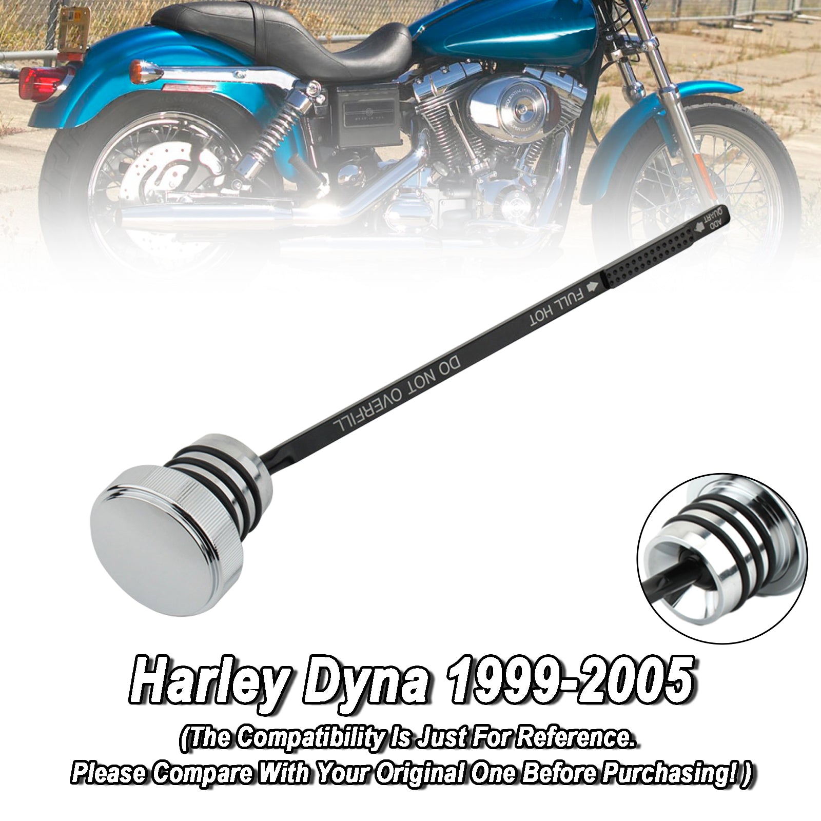 99-05 Super GLID FXD FXDX FXDL DYNA Huile Plonge du réservoir Bouchon de réservoir 0710-0150