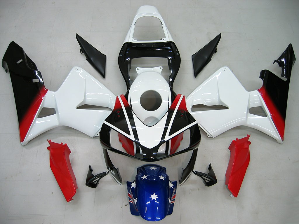 Amotopart 2003-2004 Honda CBR600RR White Black Red Blue Fairing Kit