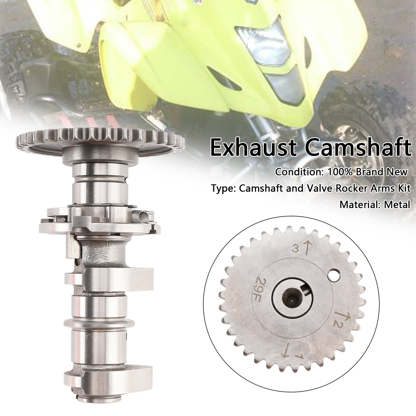 03-04 Suzuki LTZ400 LT-Z400 Quadsport Z400 Exhaust Camshaft 12720-07G00