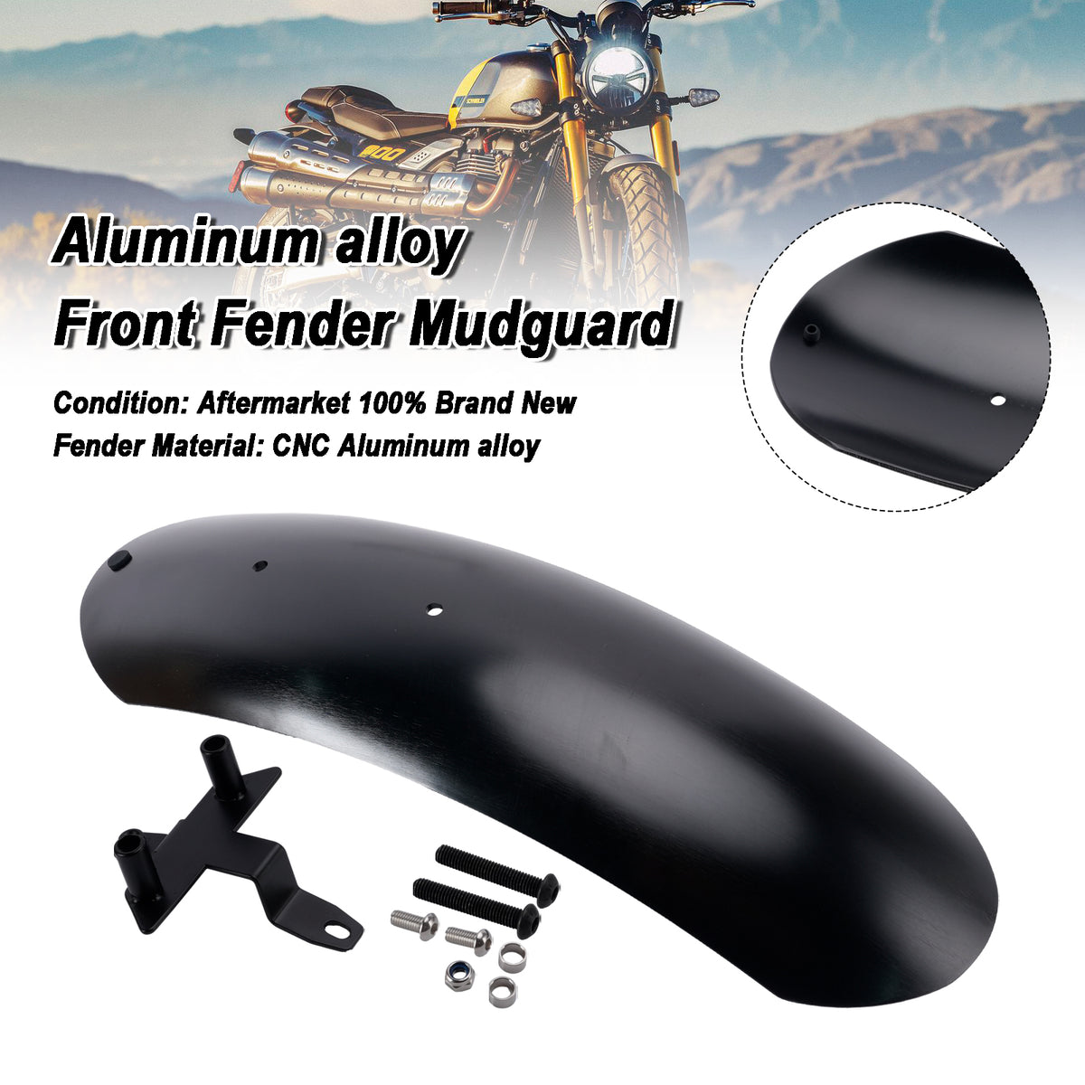 2026-2027 Street Scrambler 900 Extended Aluminum alloy Front Mudguard