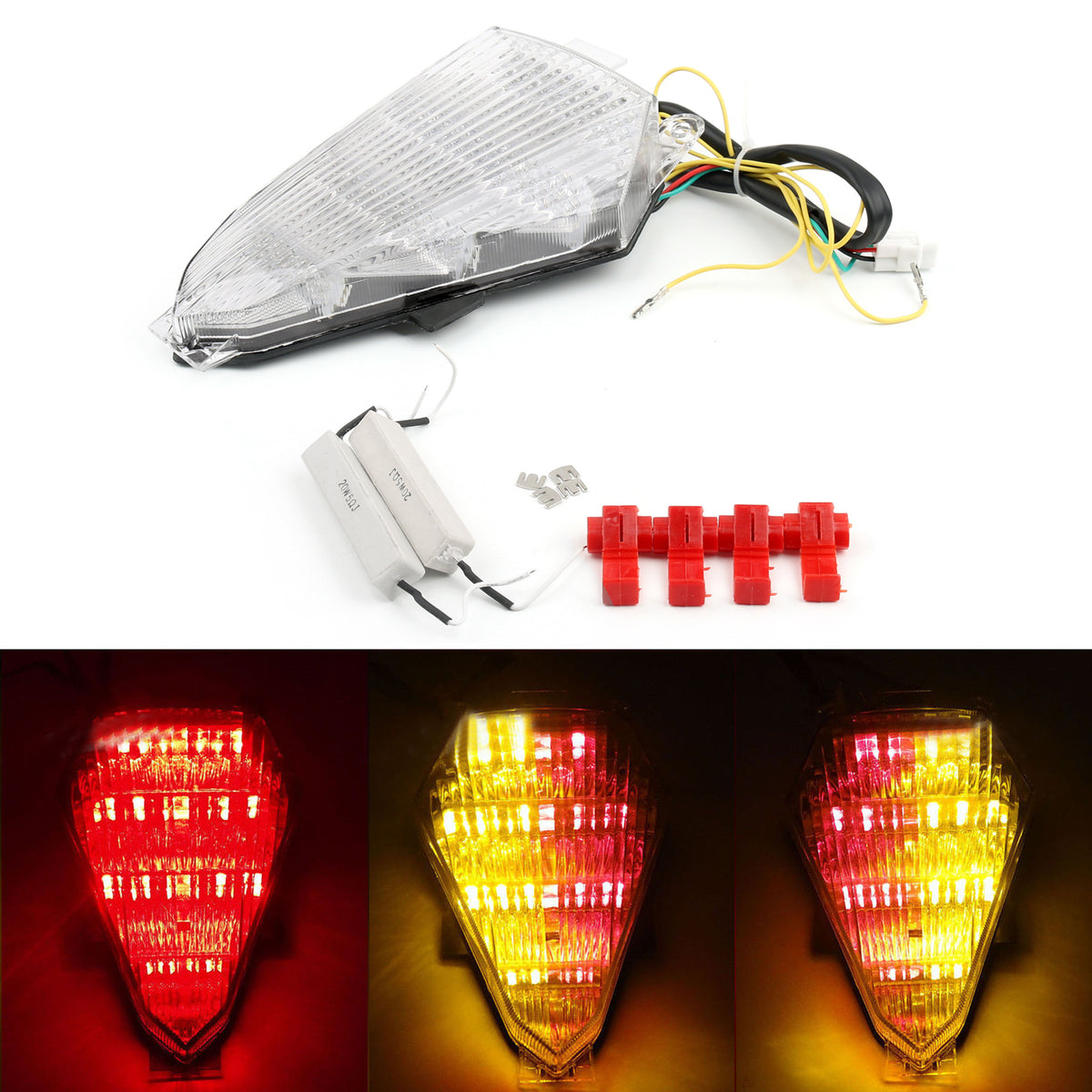 2008–2014 Yamaha YZF R6 Klares LED-Rücklicht mit integrierten Blinkern