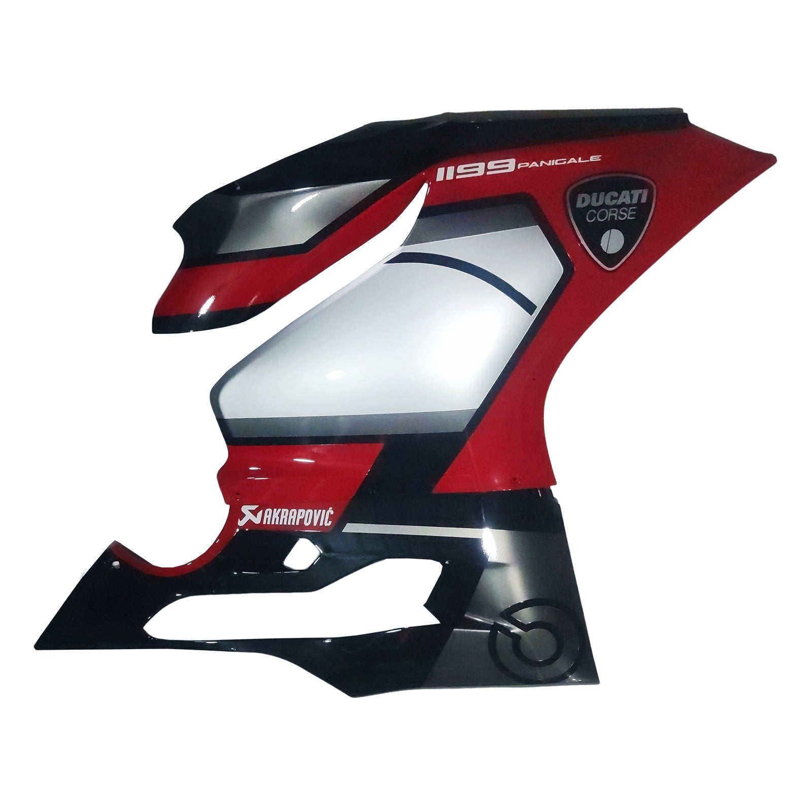 Amotopart 2012-2015 Ducati 899 Silver Black Red Fairing Kit