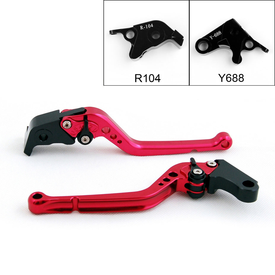 05-14 04-08 Yamaha YZF R6 YZF R1 R6S Lange bremsekoblingsgreb Rød