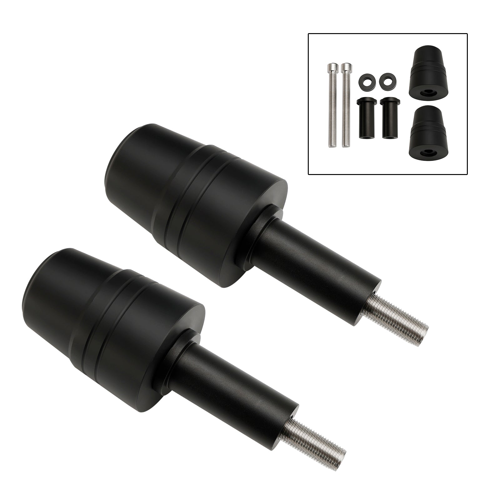 Aluminiumrahmen Crash Slider Schutz Schwarz für Yamaha Mt-07 Fz-07 Tracer 14-23