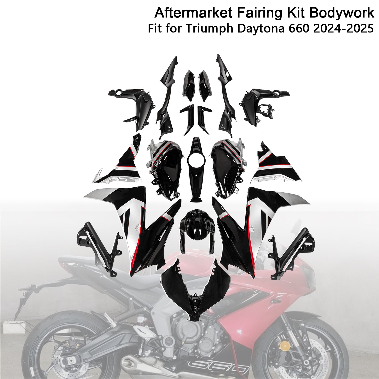 Amotopart 2024-2025 Triumph Daytona 660 Fairing Kit