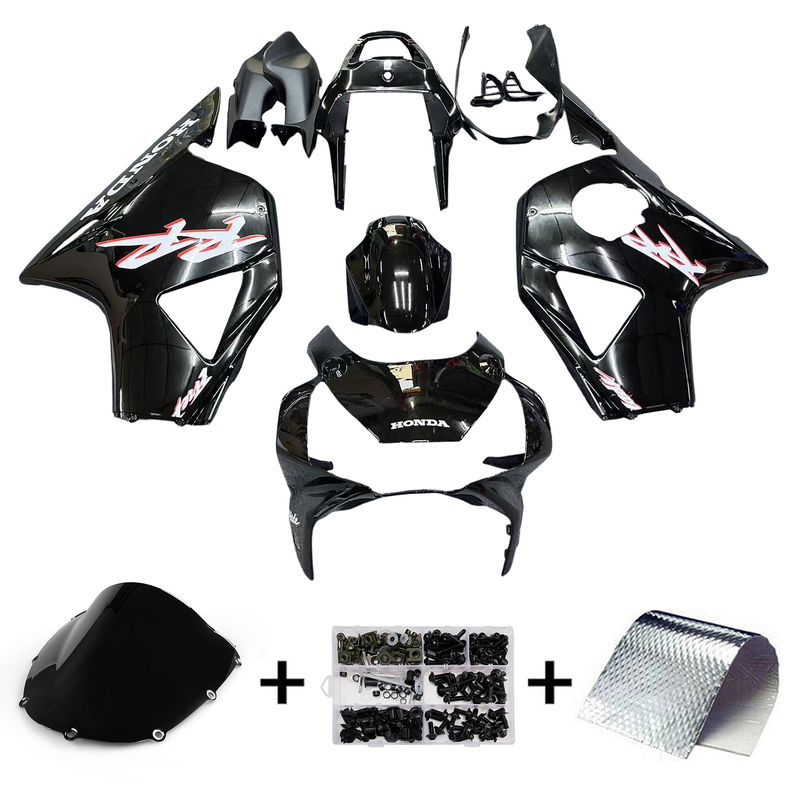 Amotopart 2002-2003 Honda CBR954 Black Fairing Kit