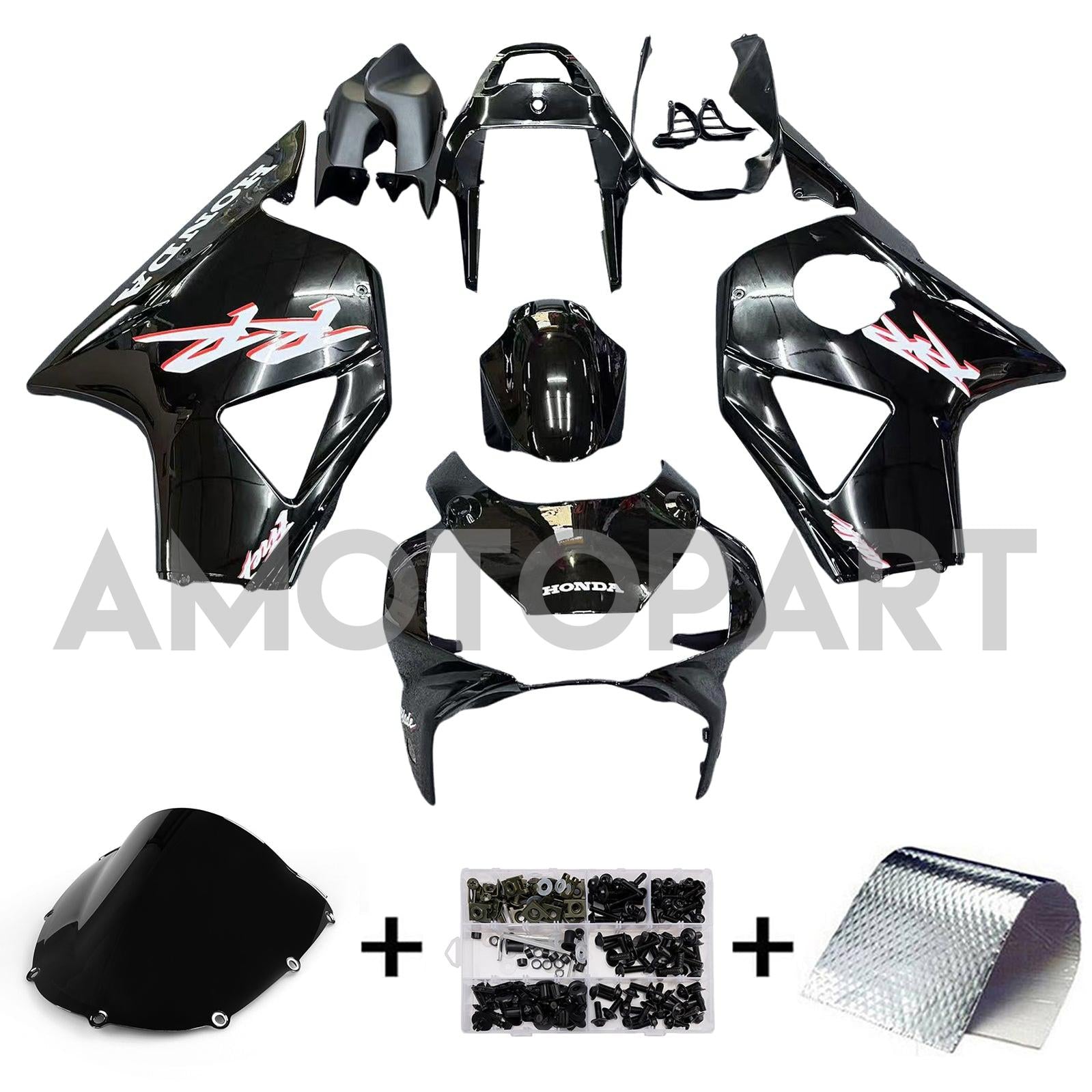 Amotopart 2002-2003 Honda CBR954 Black Fairing Kit