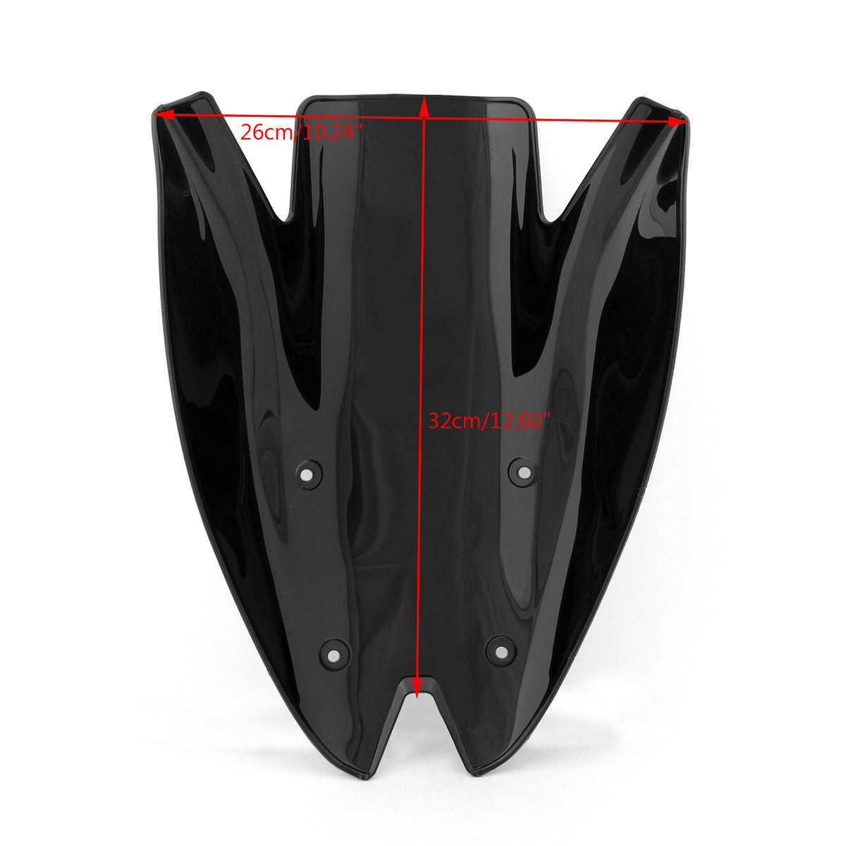 2010-2013 Kawasaki Z1000 Windshield WindScreen Double Bubble Black