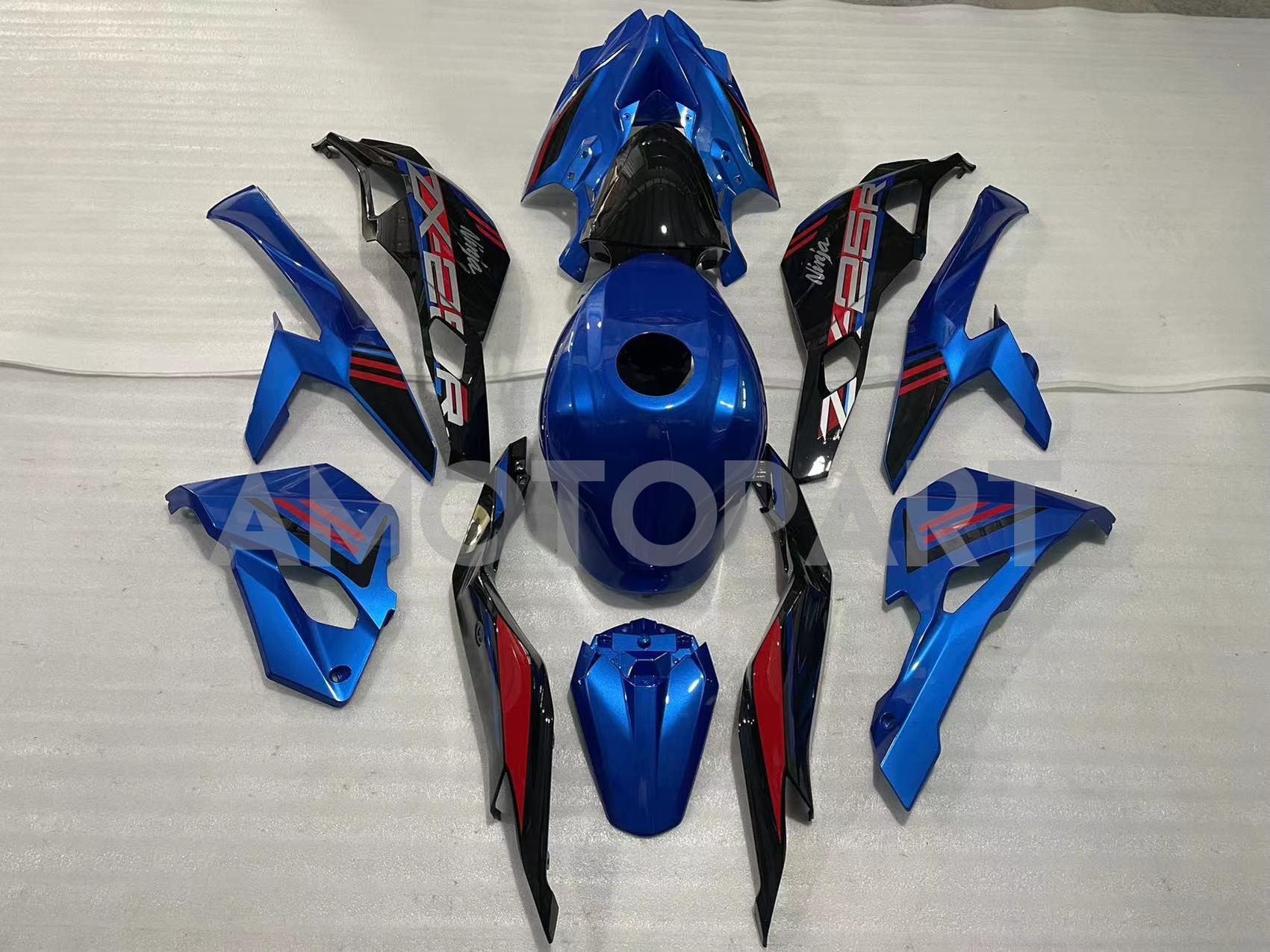 Amotopart 2019-2025 Kawasaki Ninja ZX25R ZX4R ZX4RR Red Blue Fairing Kit
