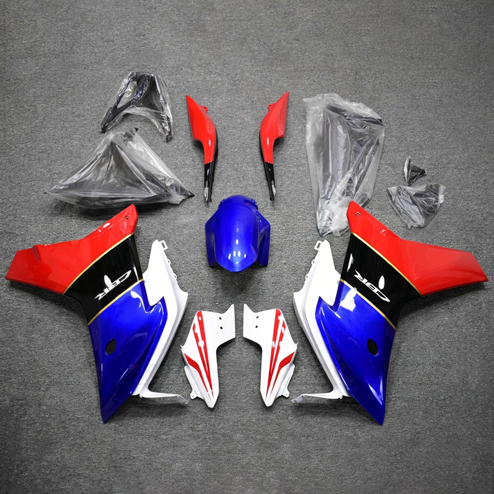 Amotopart 2011-2013 Honda CBR600F Red/Blue/Black Fairing Kit