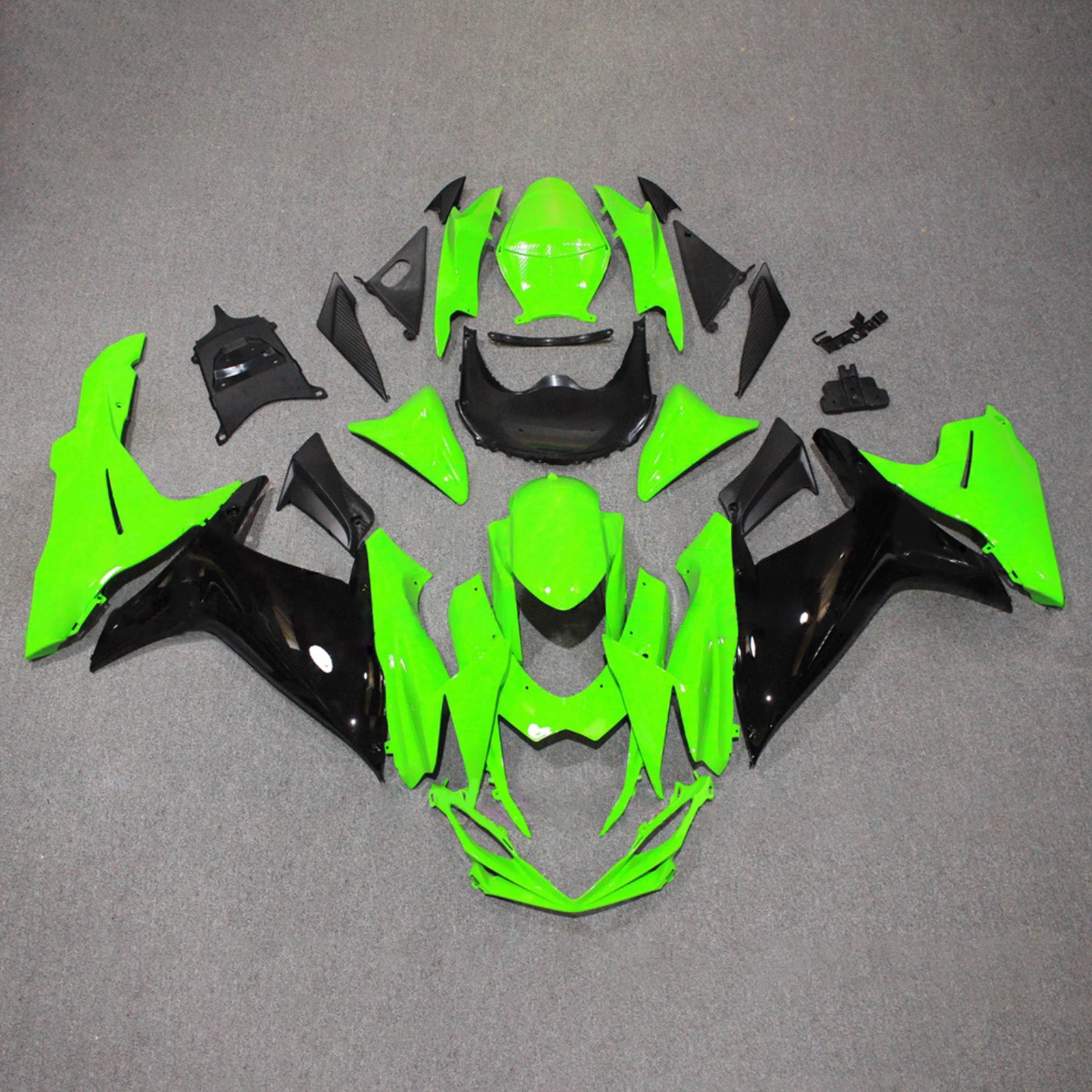 Amotopart 2011-2025 Suzuki GSXR 600/750 Green Black Fairing Kit