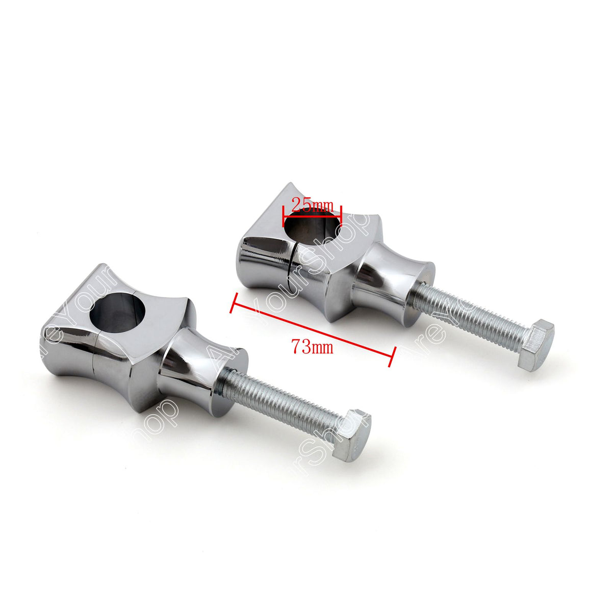 Morsetto riser manubrio cromato universale Moto Dyna Sportster Touring da 1 pollice 25 mm