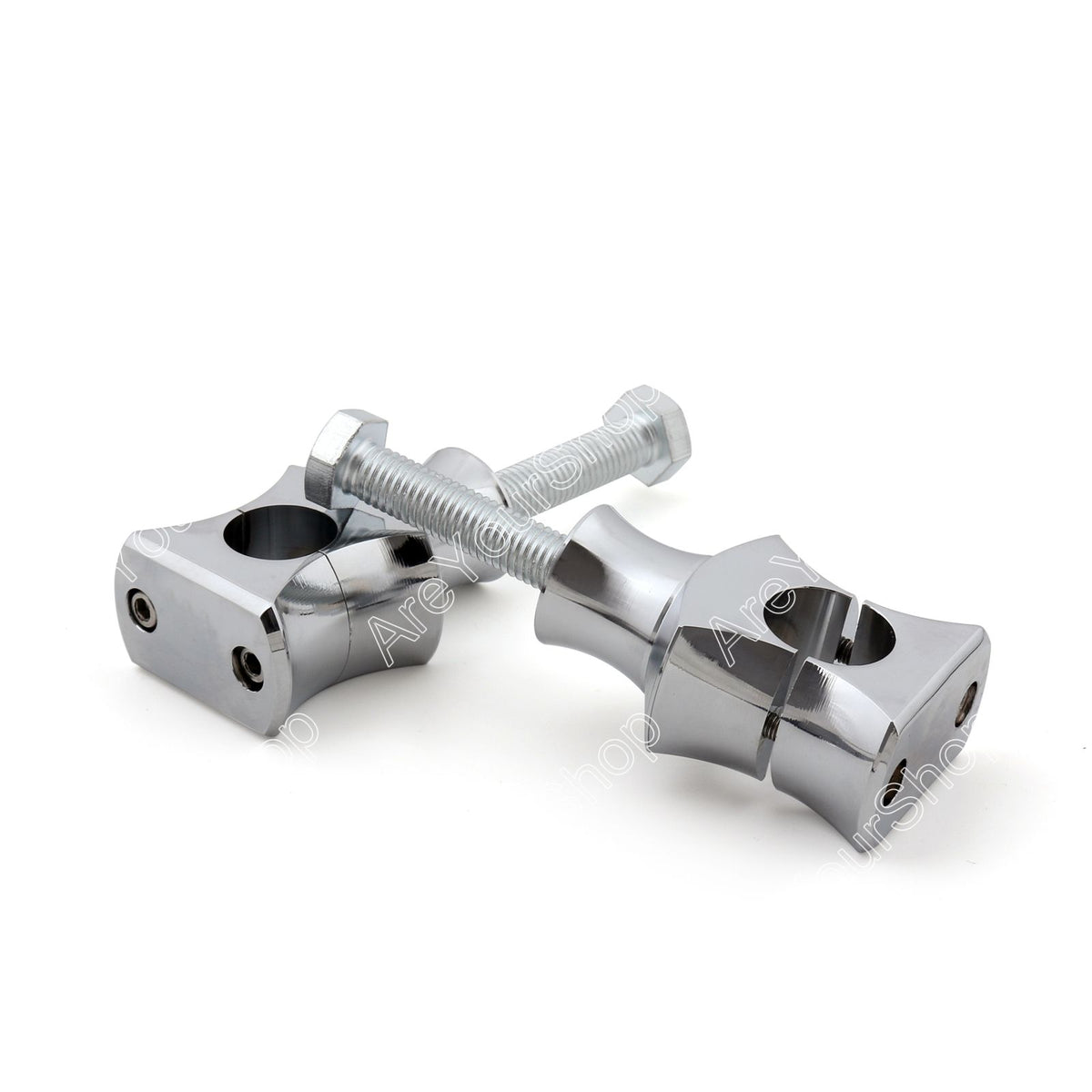 Morsetto riser manubrio cromato universale Moto Dyna Sportster Touring da 1 pollice 25 mm