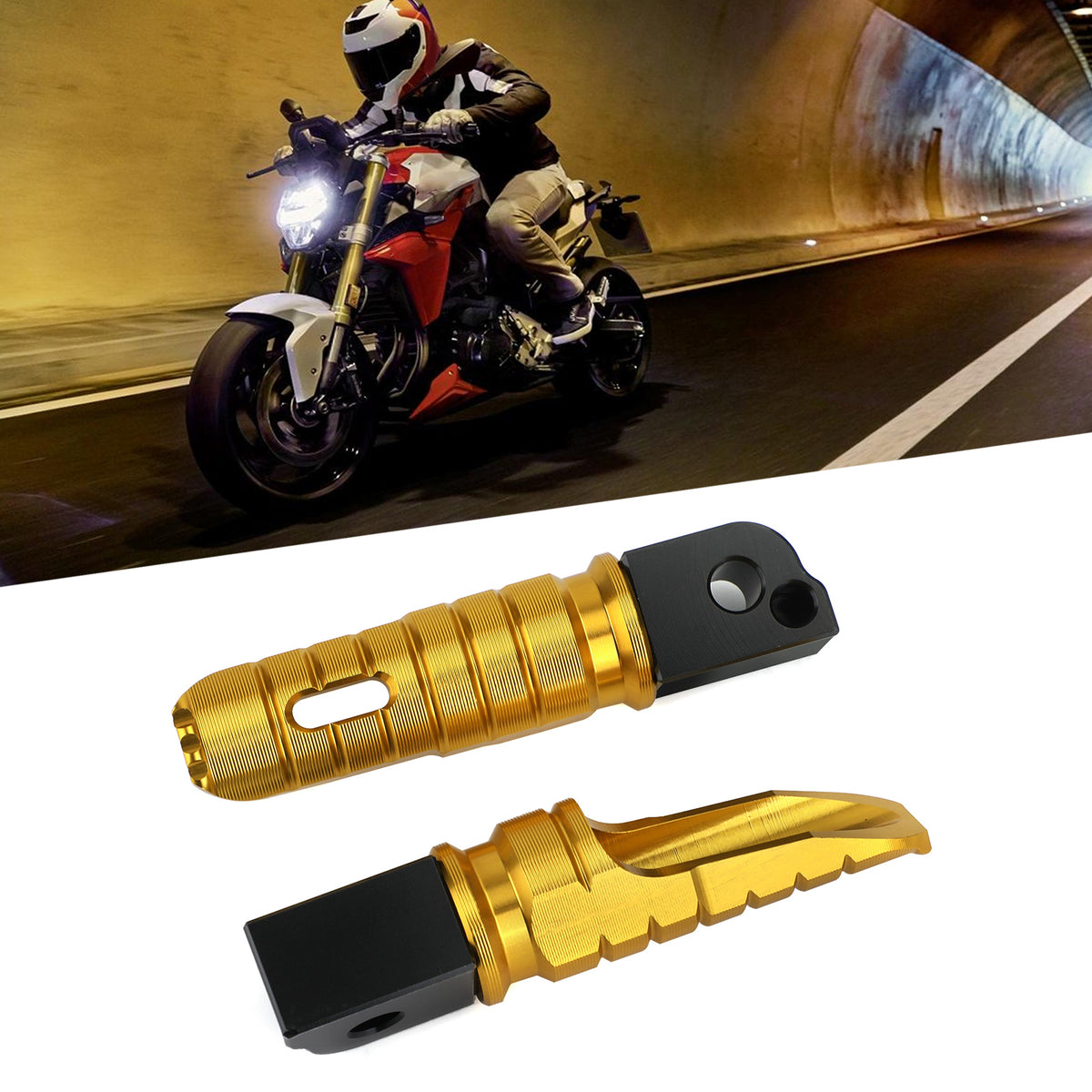 BMW R NINET F900R F900XR R1200R R1200RS R1250R Guld Bagfodstøtter Fodpind