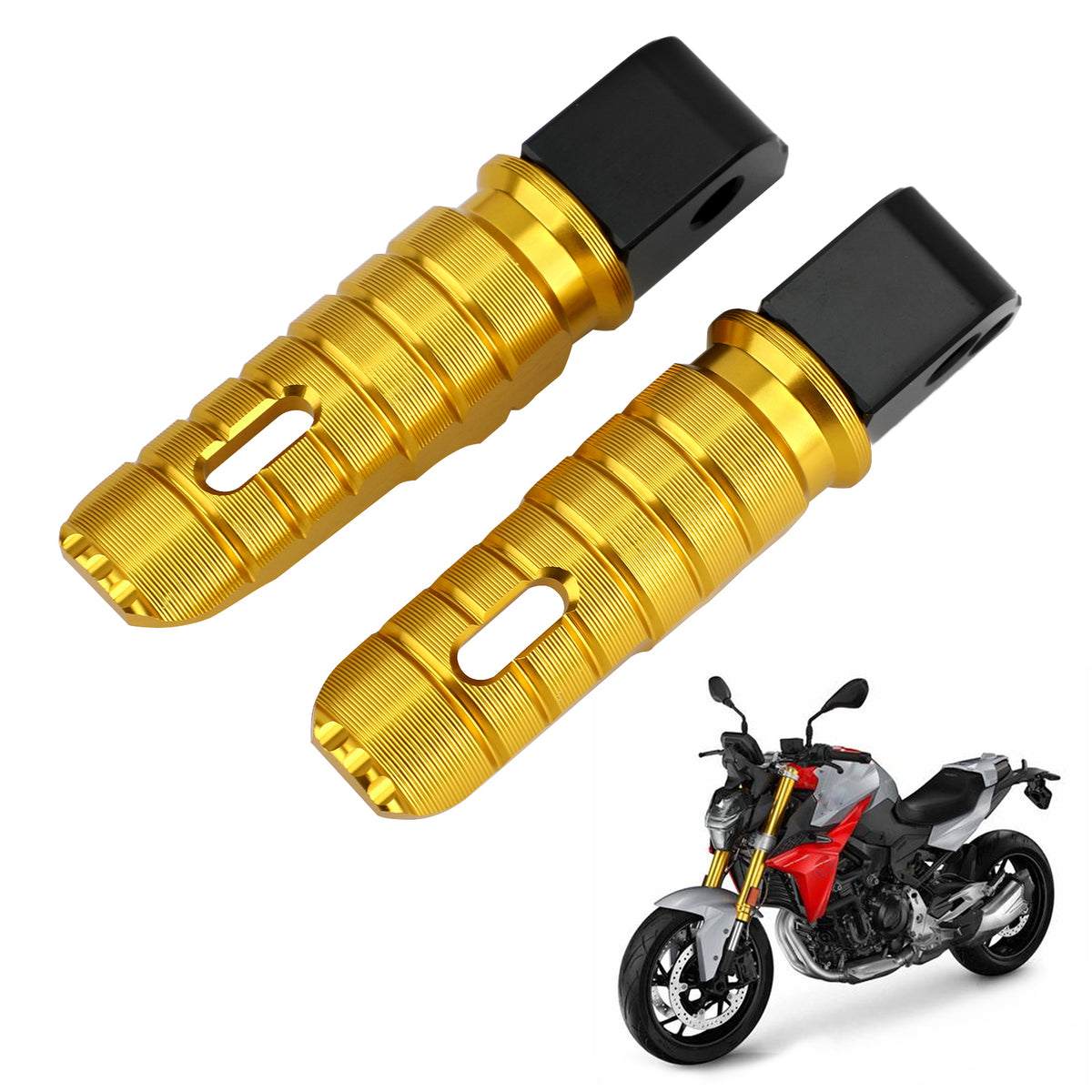 BMW R NINET F900R F900XR R1200R R1200RS R1250R Guld Bagfodstøtter Fodpind