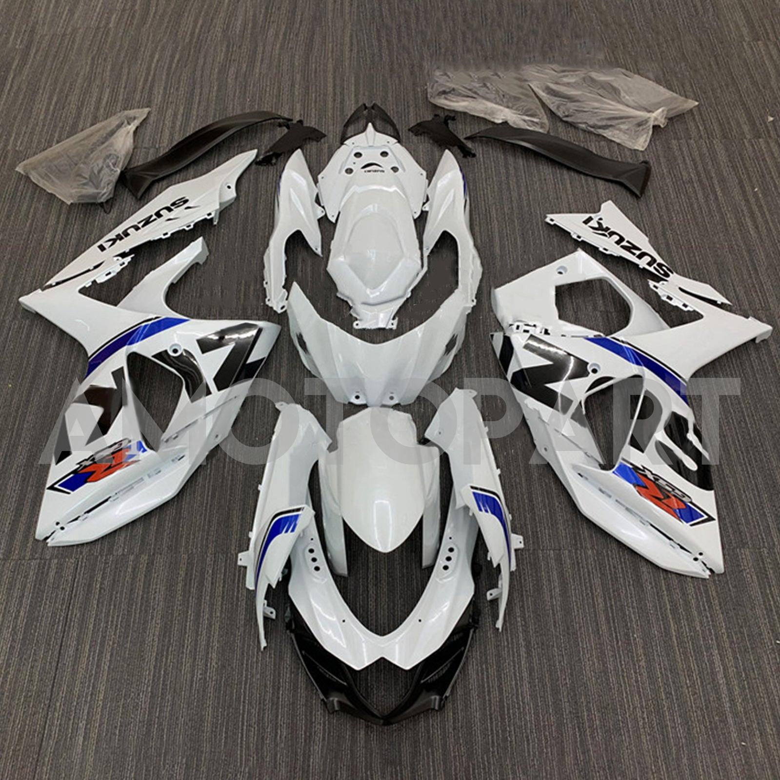 Amotopart 2009-2016 K9 GSXR1000 Suzuki Blue & White Style5 Fairing Kit