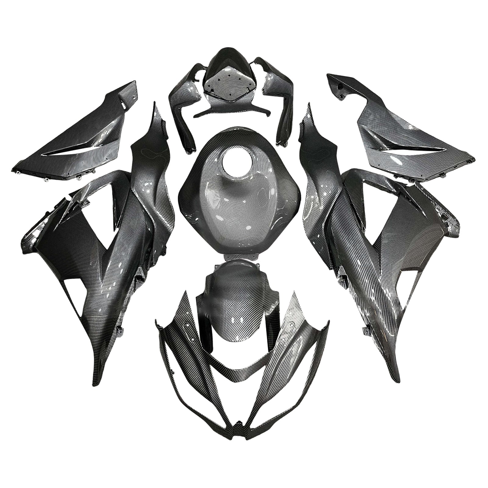 Amotopart 2013-2018 Kawasaki ZX6R 636 Carbon Fiber Pattern Fairing Kit