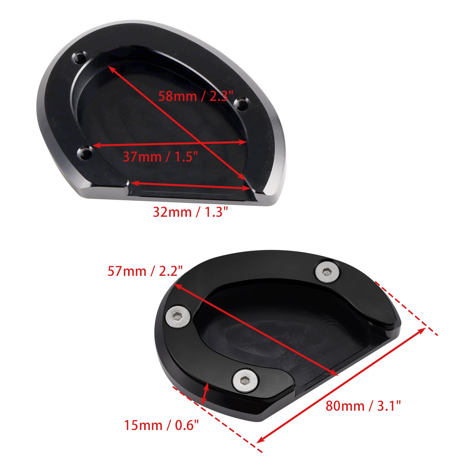 2018-2020 Bonneville Bobber T100 T120 Kickstand Enlarge Plate Pad