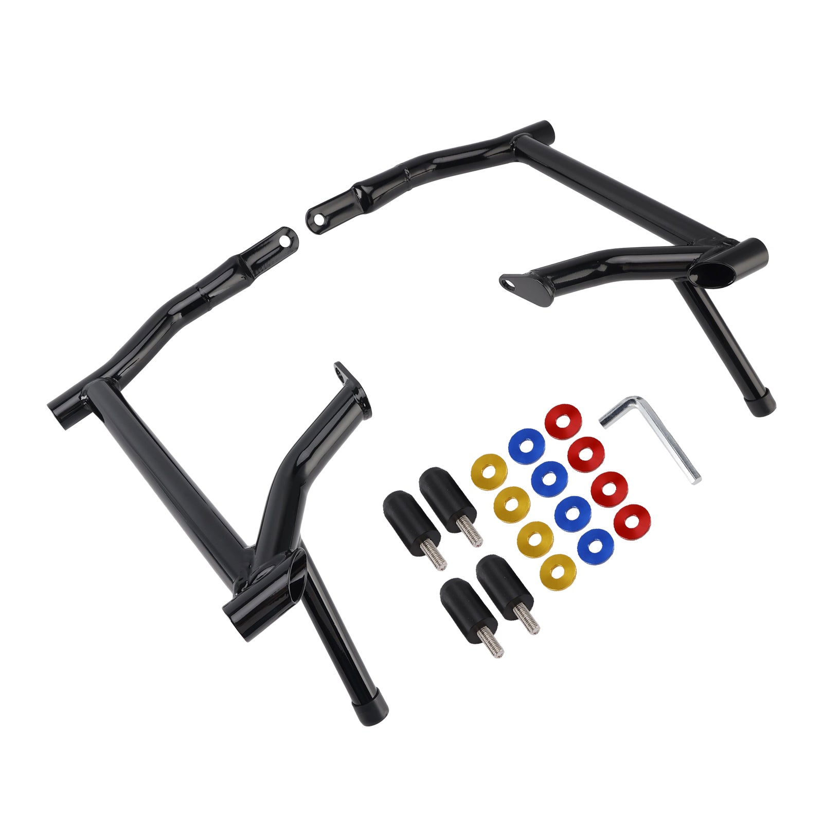 14-23 Harley Glide Flht Flhx Satteltasche Wachrahmen Frame Protector Stoßfänger Schwarz